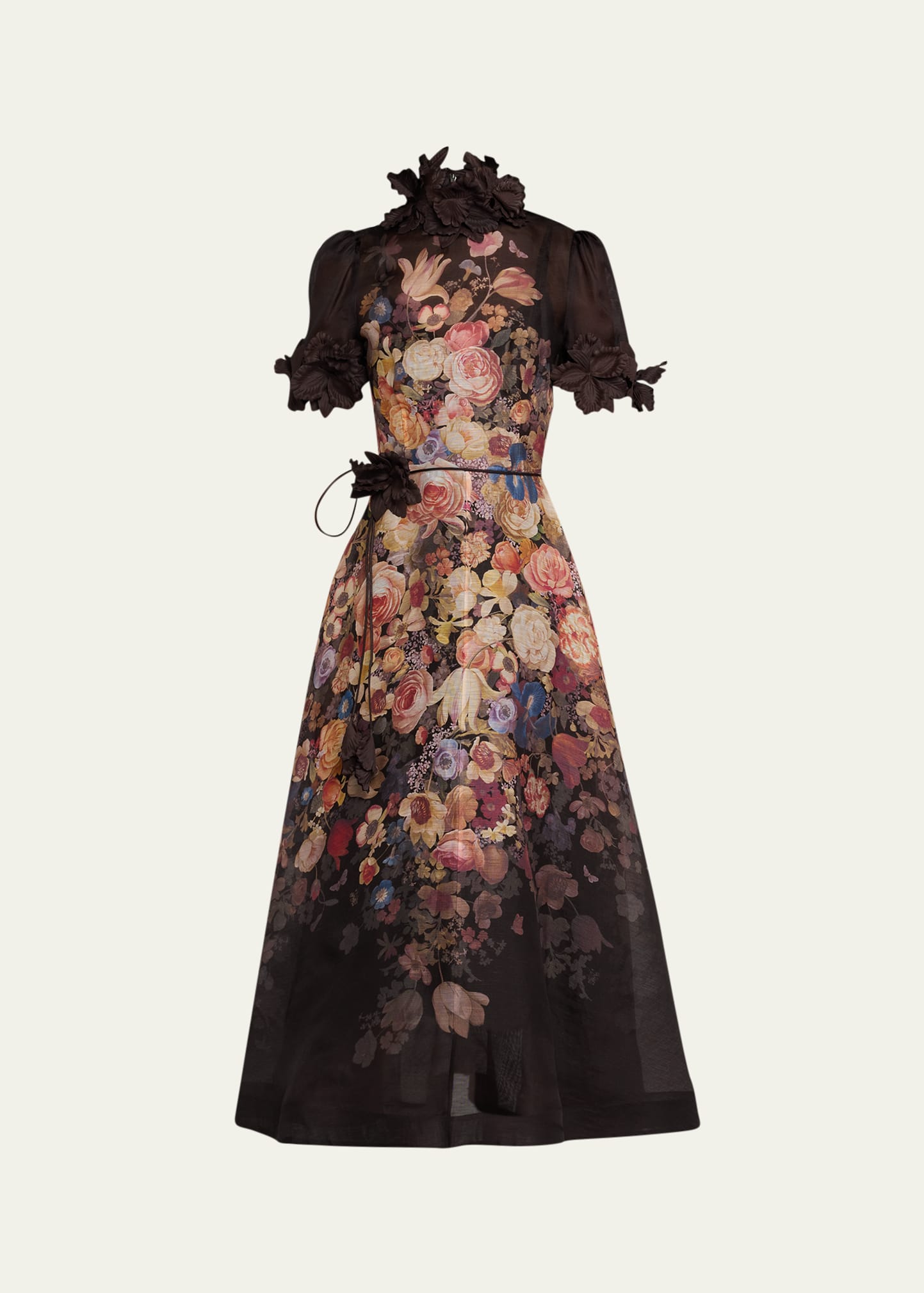 Zimmermann Luminosity Liftoff Flower Midi Dress - Bergdorf Goodman