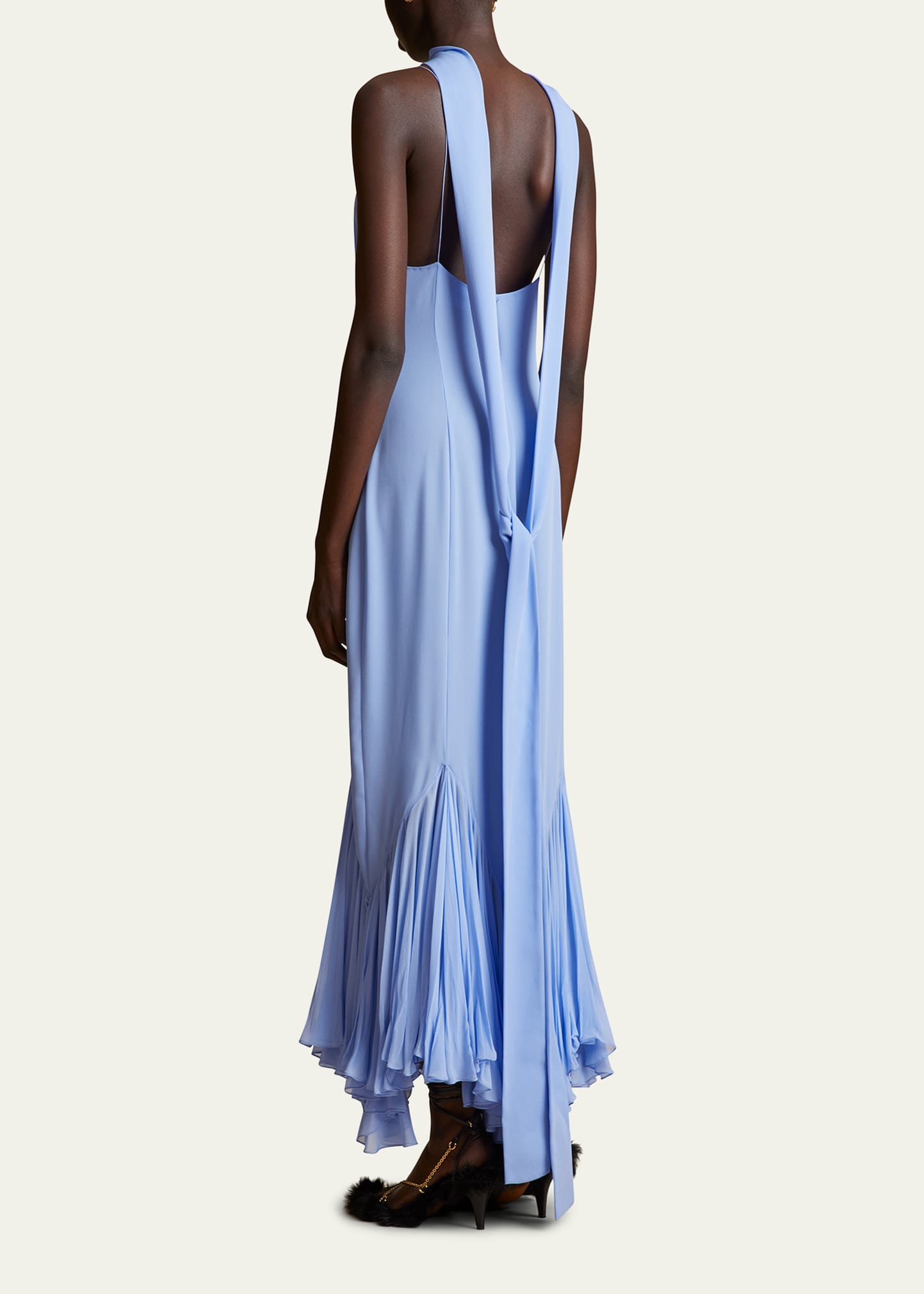 khaite candita dress blue Khaite