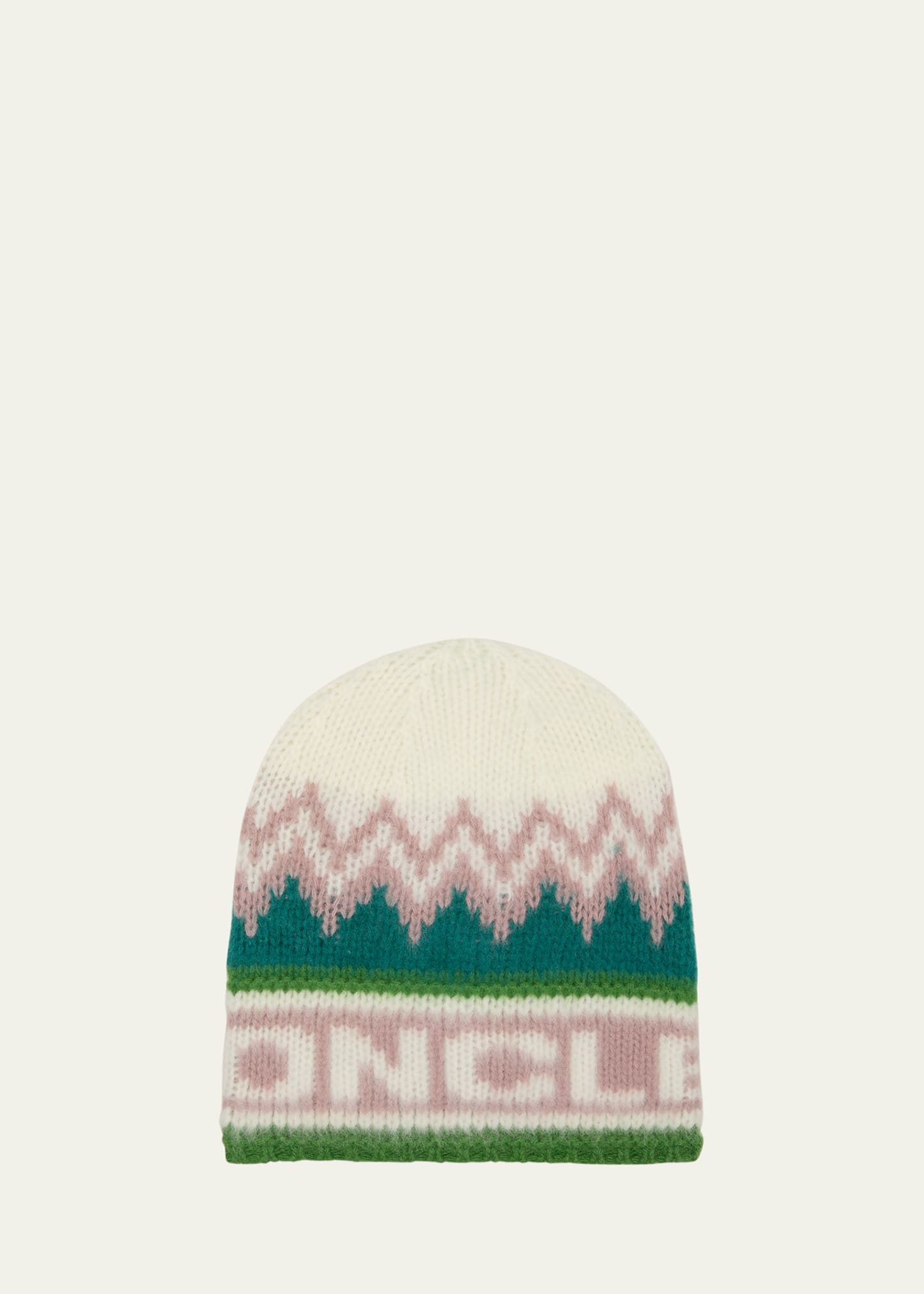 Moncler Logo Beanie White