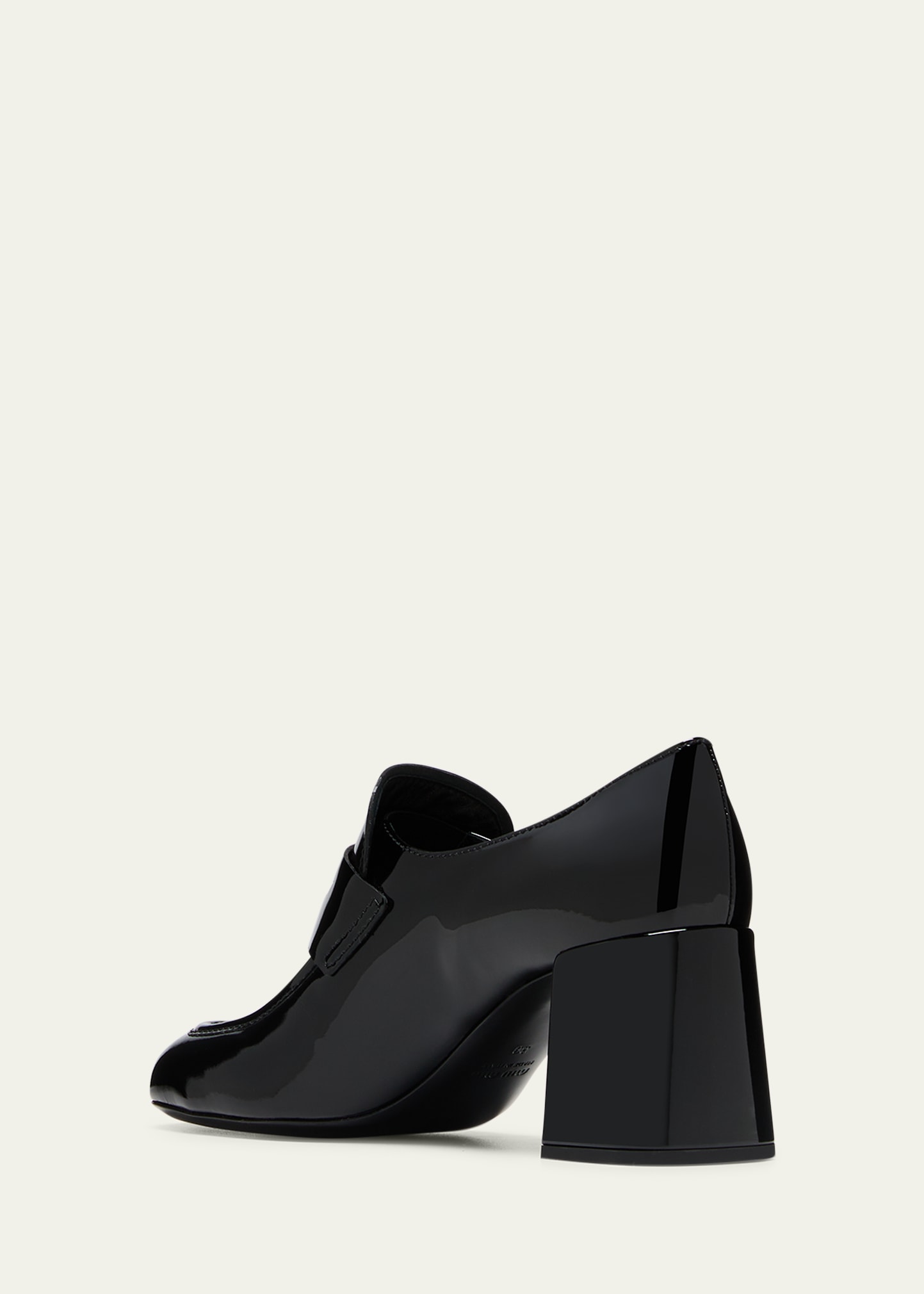 Miu Miu Patent Leather Heeled Penny Loafers - Bergdorf Goodman