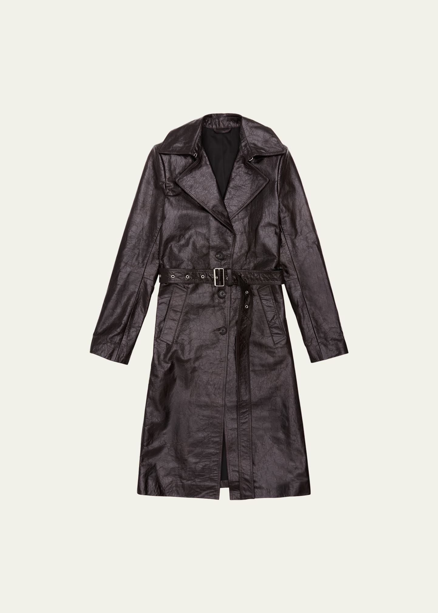 Helmut Lang Vintage Crinkled Leather Coat - Bergdorf Goodman