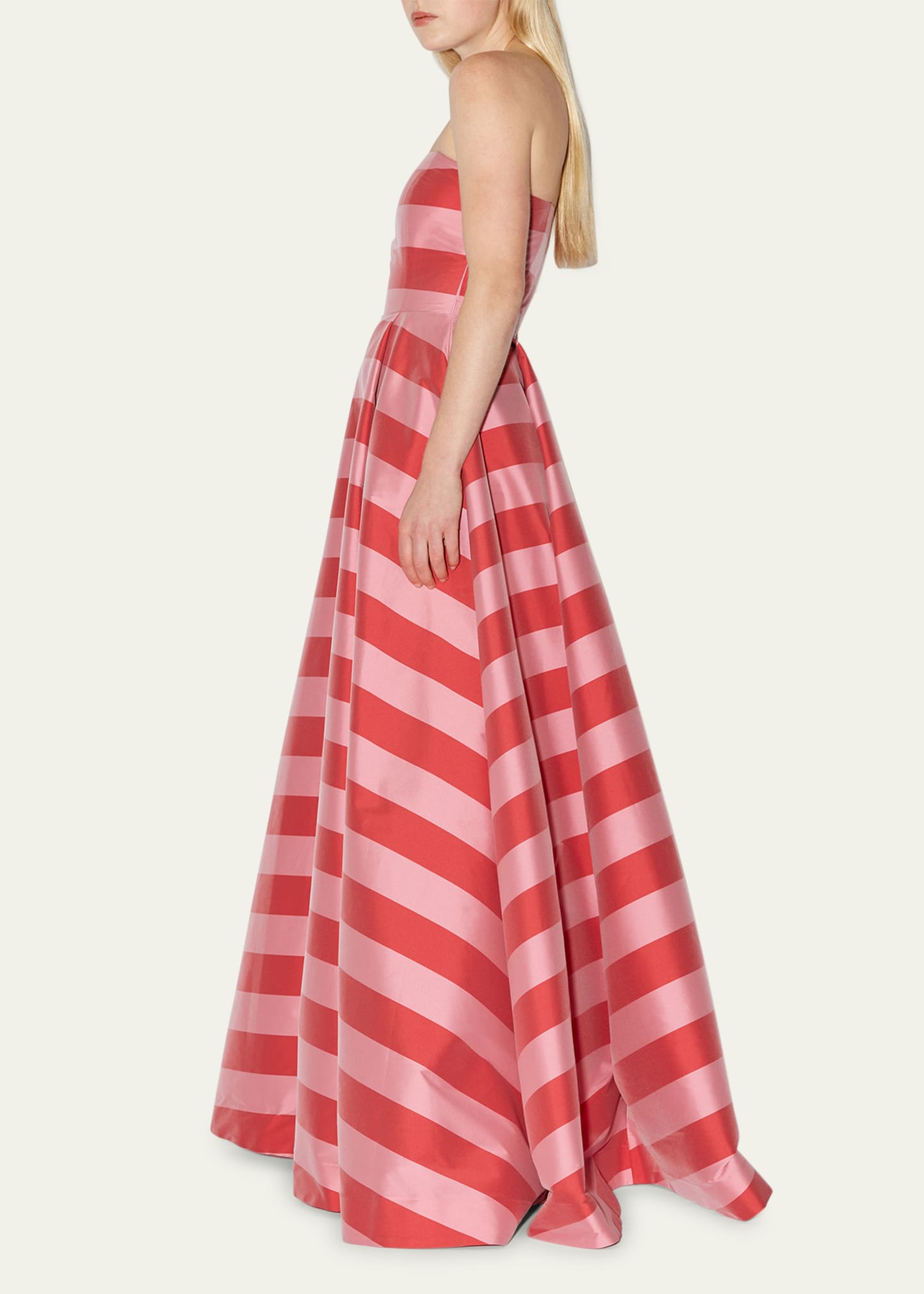 bernadette isa maxi dress BERNADETTE Isa Striped Strapless Gown