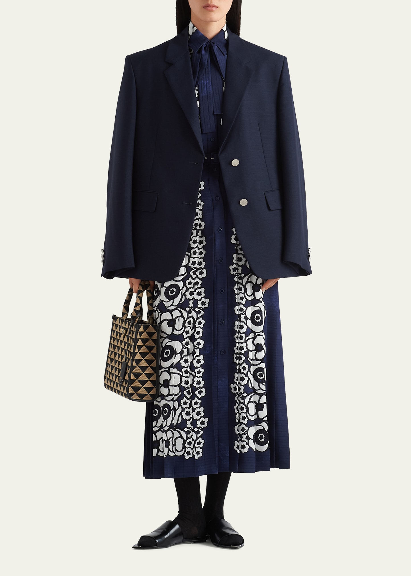 Prada Mohair Light Single Breasted Jacket - Bergdorf Goodman