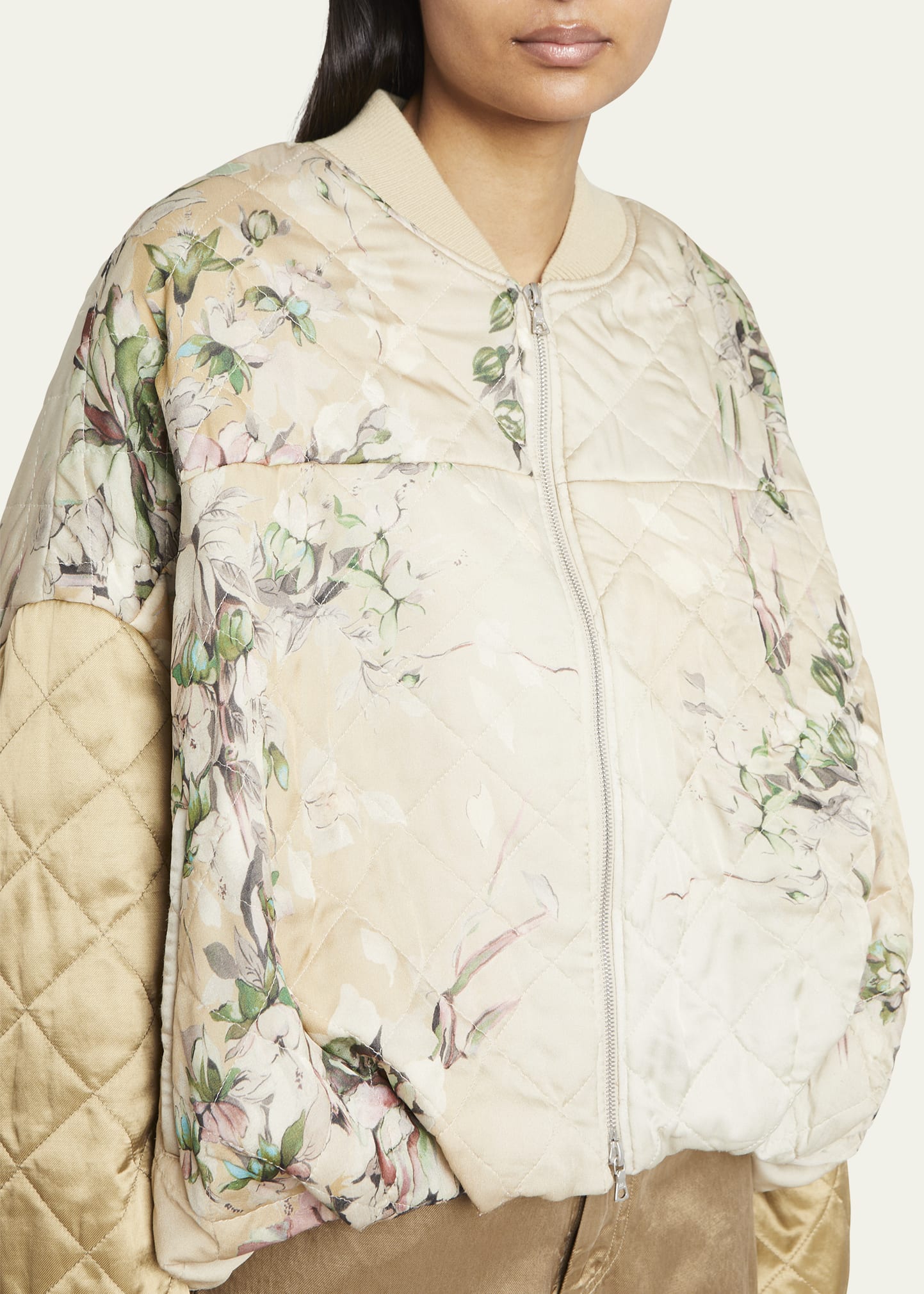 Dries Van Noten Veston Floral Satin Oversized Jacket - Bergdorf