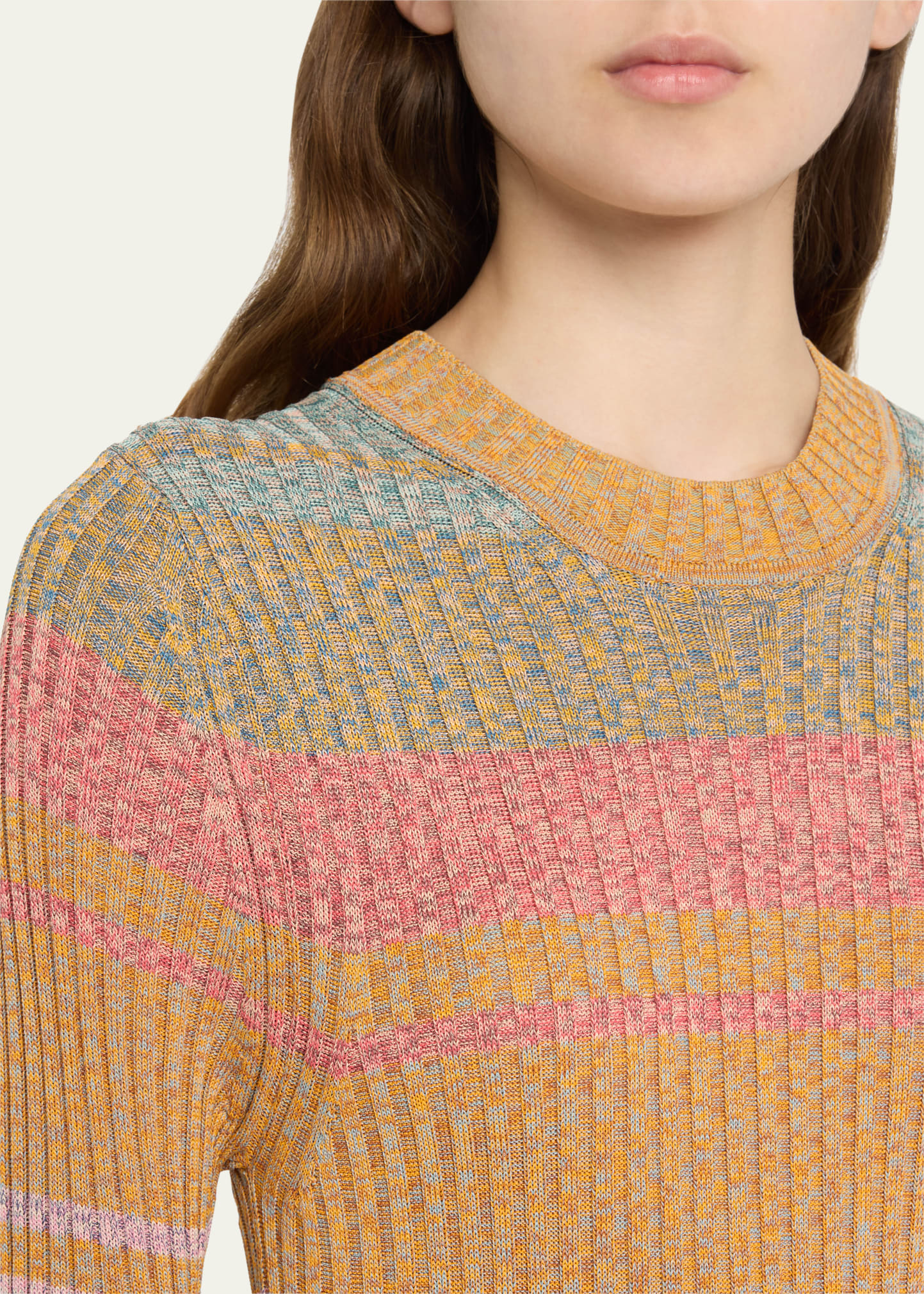 Zimmermann Luminosity Mouline Ribbed Knit Midi Sweater Dress