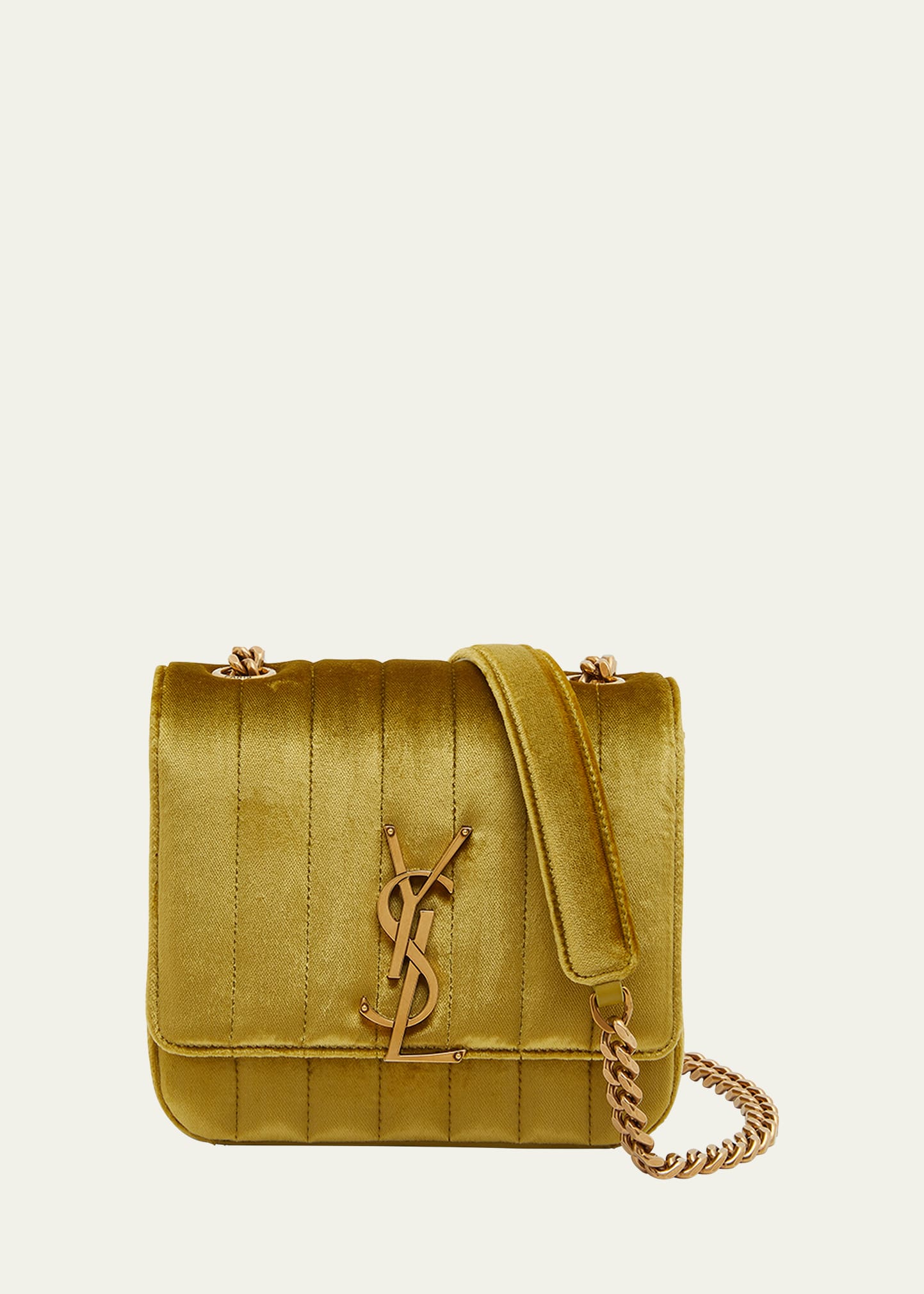 Saint Laurent Uptown Medium YSL Monogram Grain de Poudre Pouch Bag -  Bergdorf Goodman