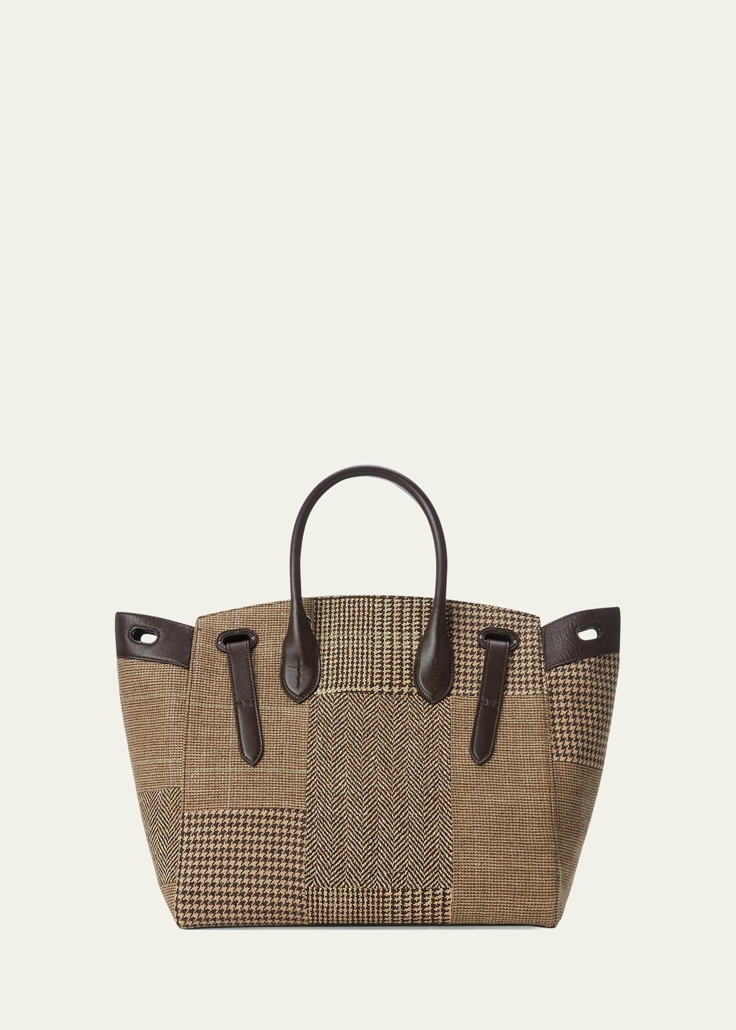 Ralph Lauren Collection Ricky 33 Suit Patchwork Top-Handle Bag 