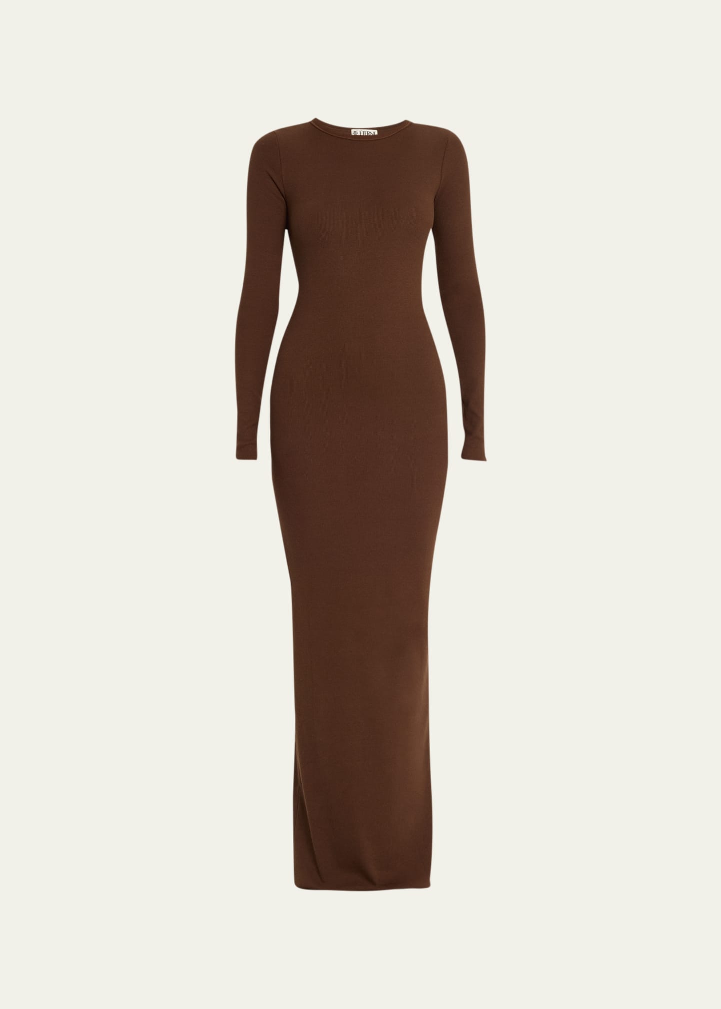 Eterne Long-Sleeve Crewneck Rib-Knit Maxi Dress - Bergdorf