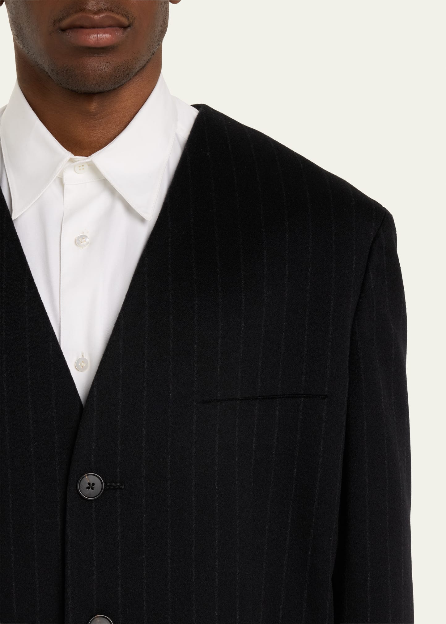 Mens collarless sport coat hot sale