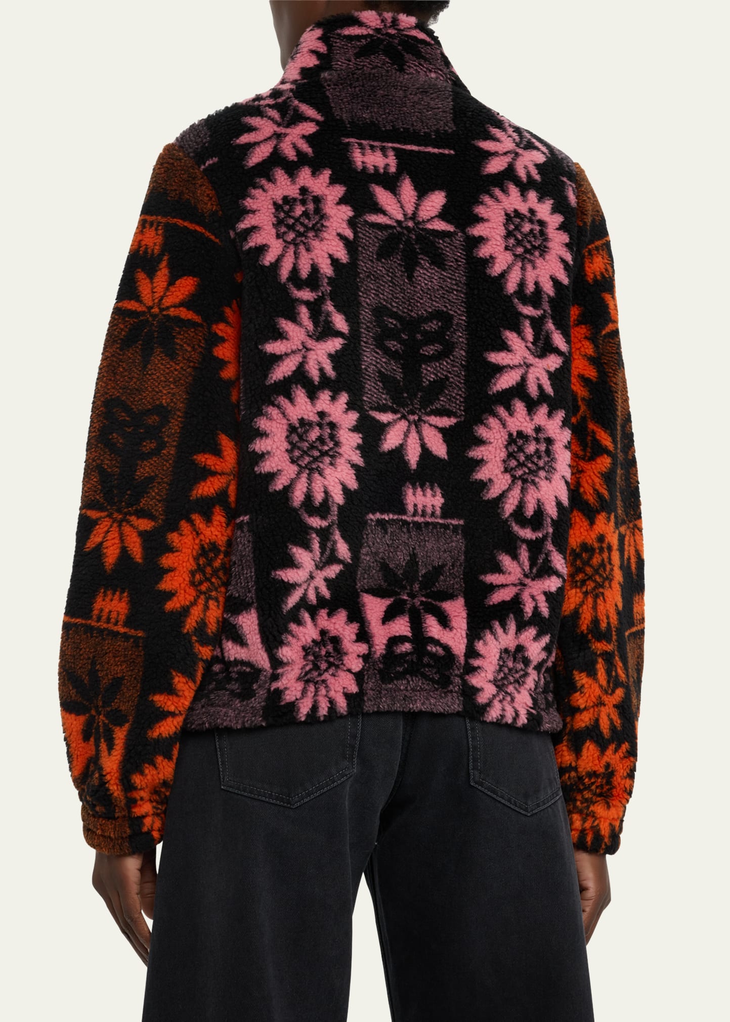 Chopova Lowena Colorblock Funnel-Neck Fleece Jacket - Bergdorf Goodman