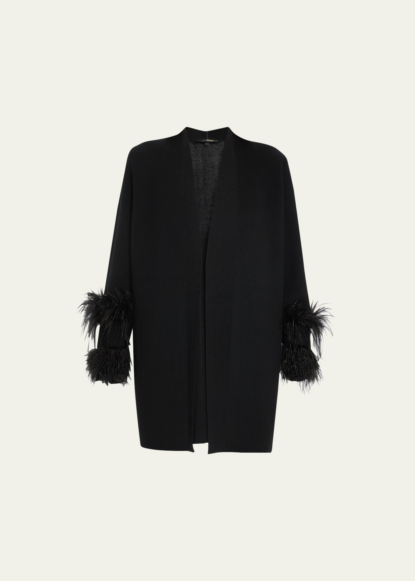 Kobi Halperin Beckett Feather-Trim Open-Front Cardigan - Bergdorf