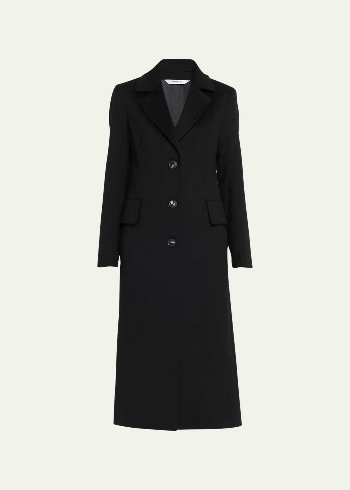 Fleurette long 2025 wool coat