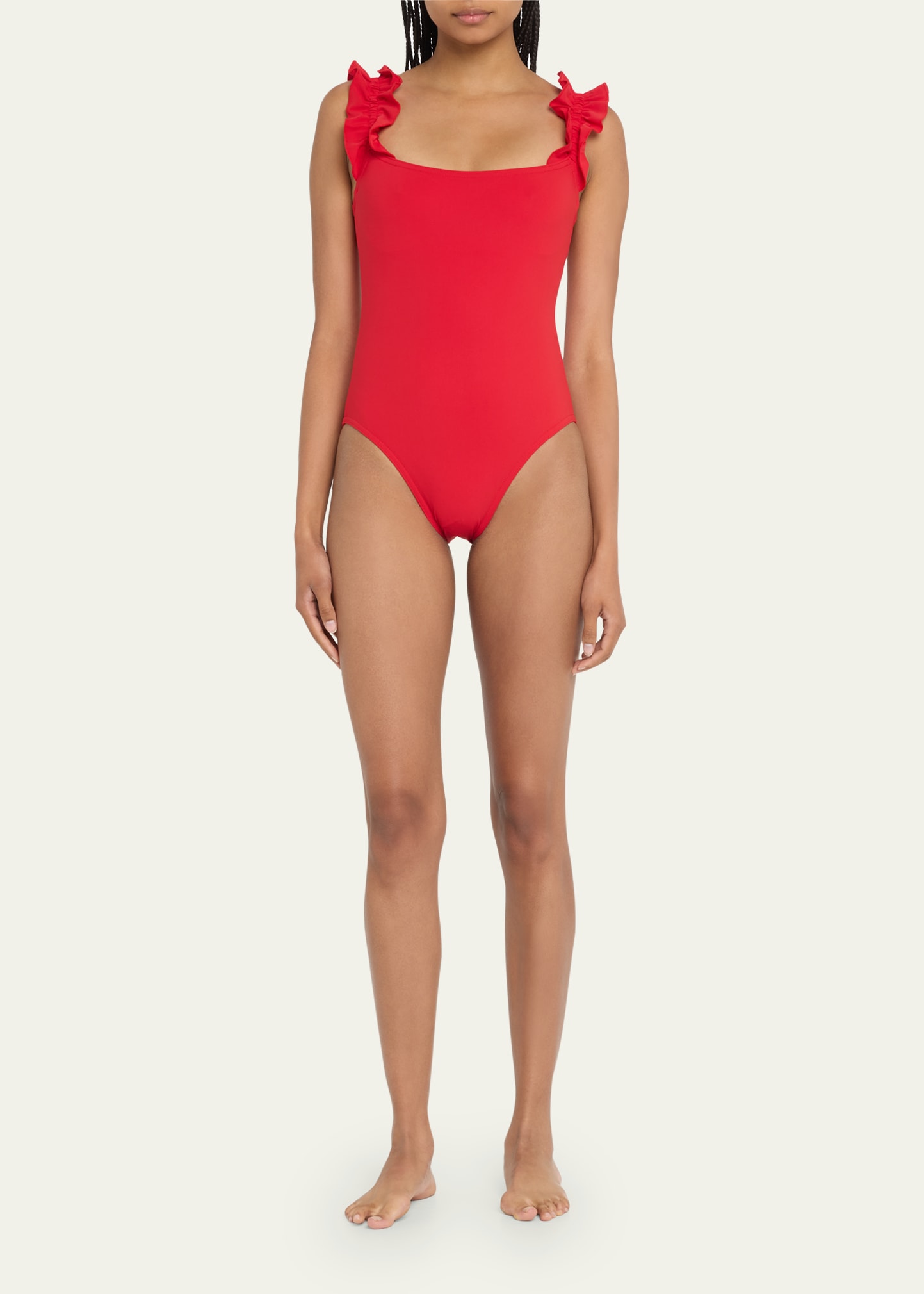 Karla Colletto Willow Round-Neck Tank One-Piece Swimsuit