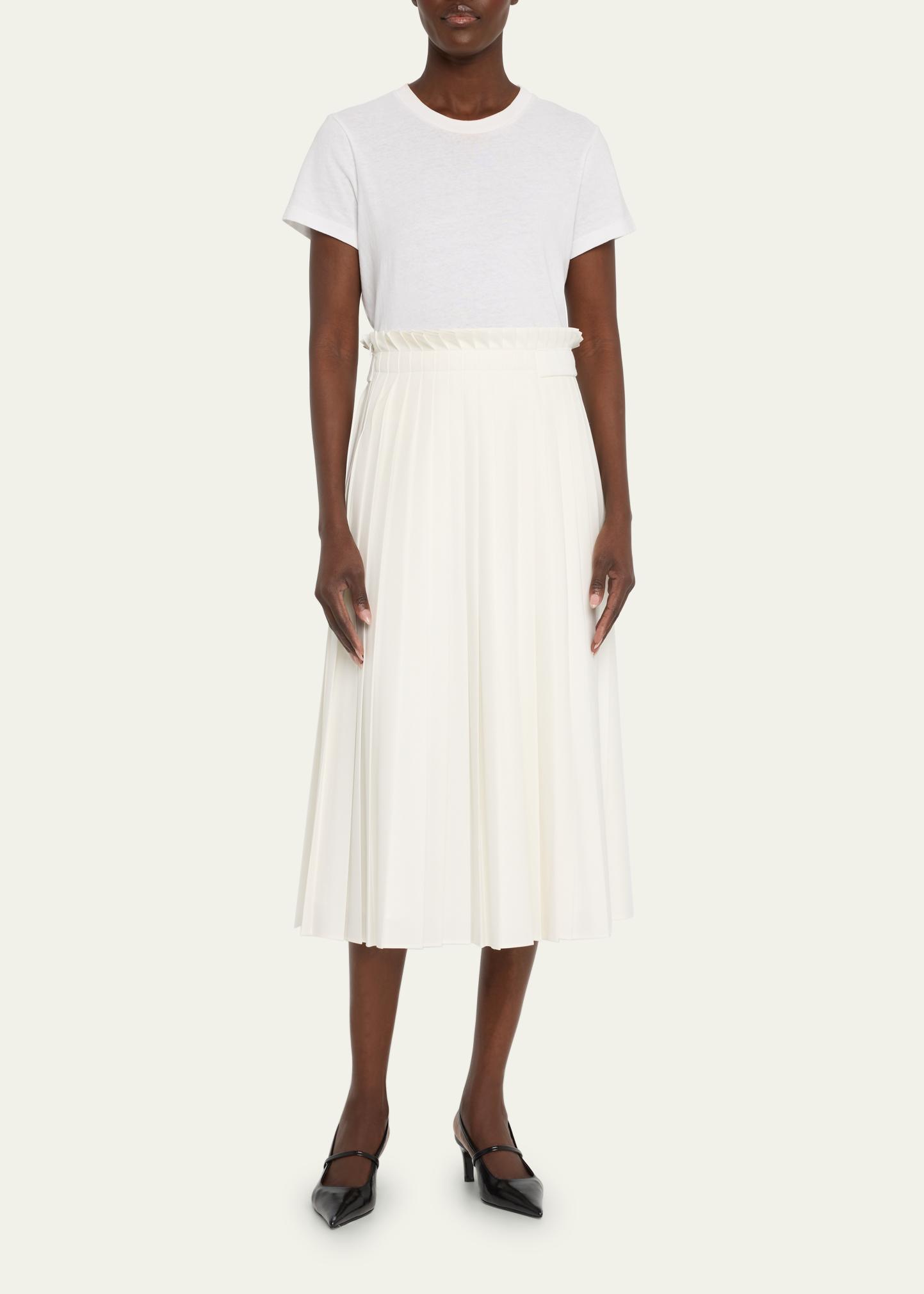 ADEAM Graf Pleated Wrap Midi Skirt - Bergdorf Goodman