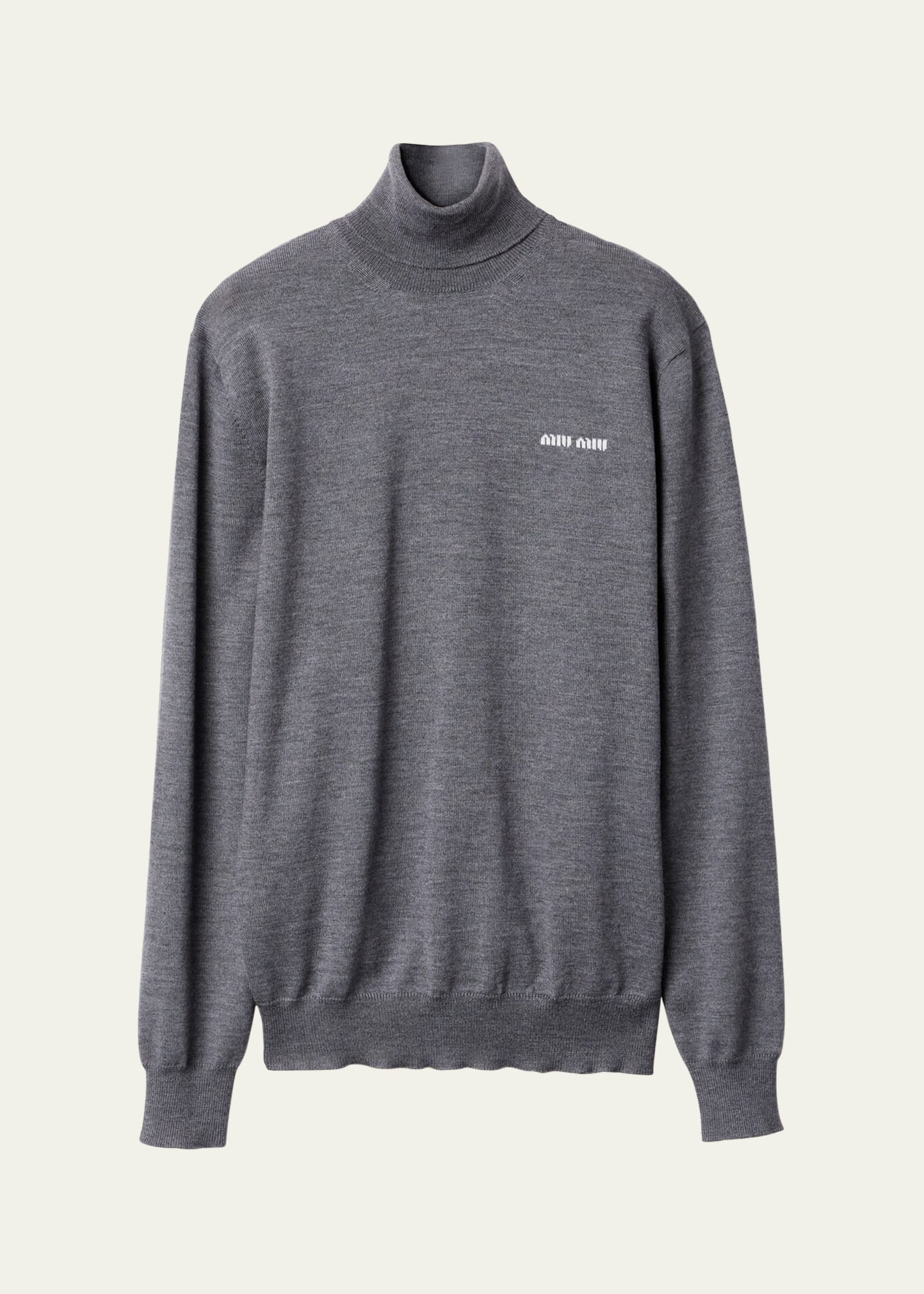 Tシャツ・カットソー MiuMiu | Merino wool crew-neck sweater Blue/red Shetland Wool Crew-neck Sweater | Miu Miu