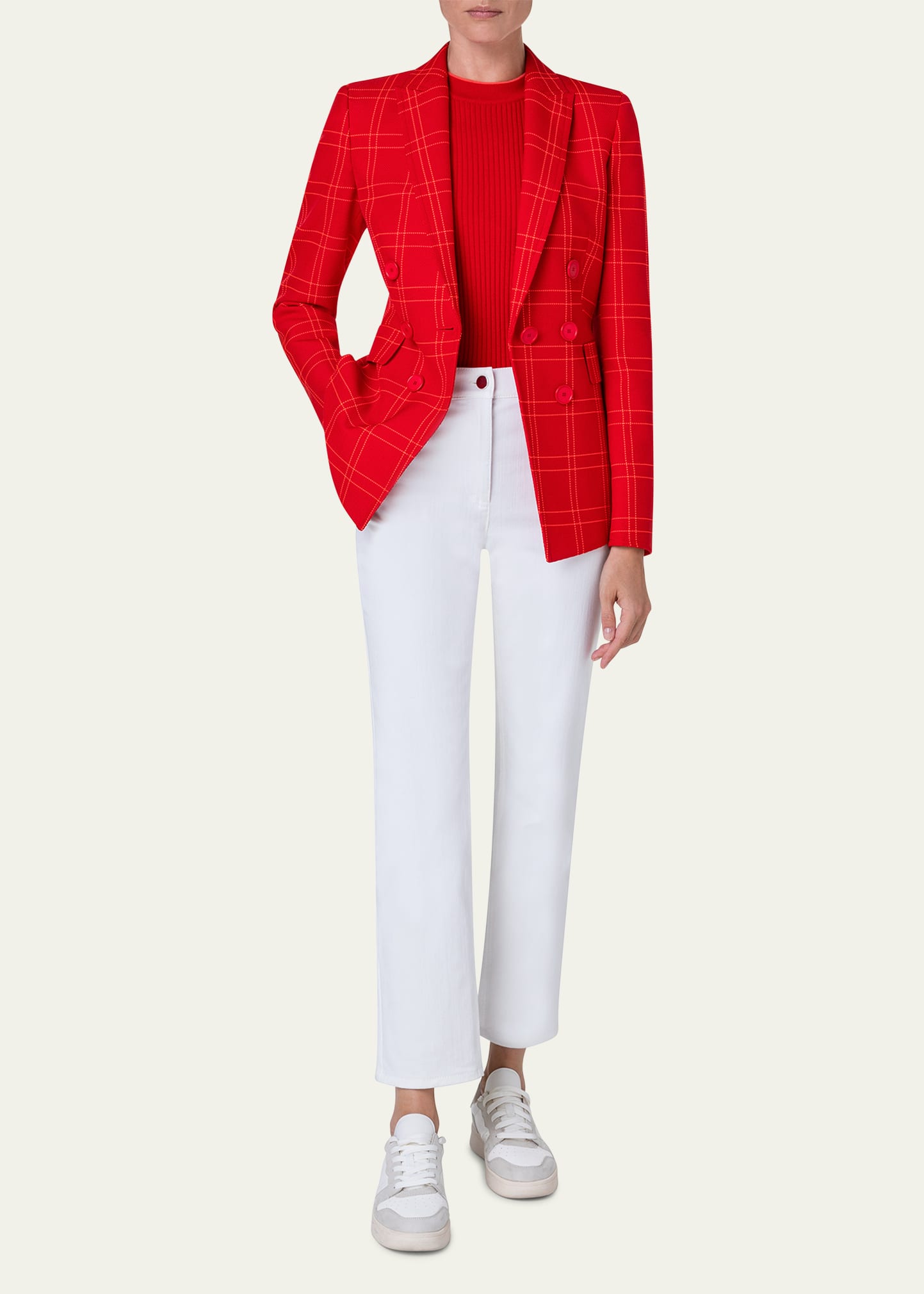 AKRIS PUNTO for Bergdorf Goodman Houndstooth/ Polka Dot Belted Sleevel –  The Hangout