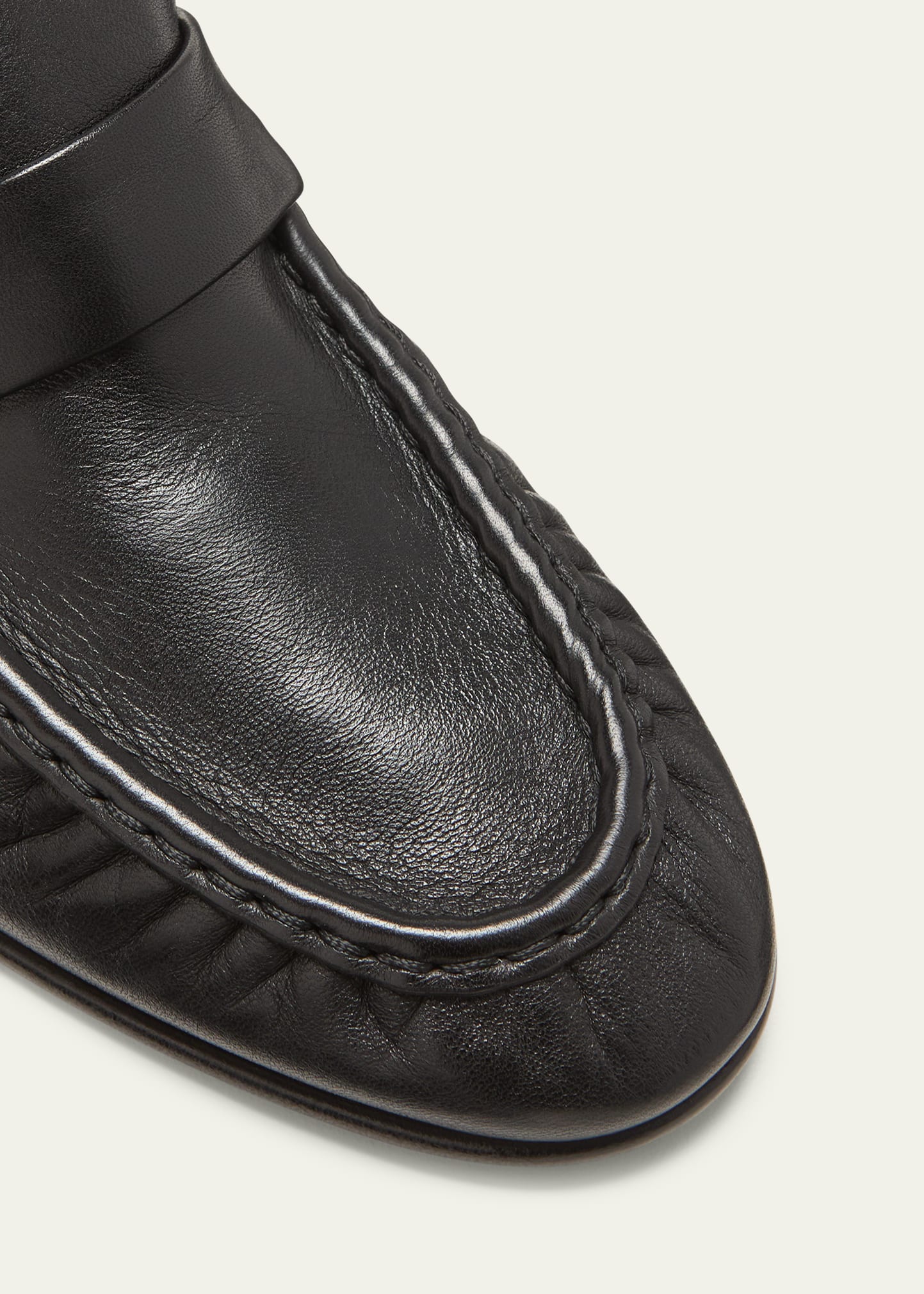 THE ROW Soft Leather Flat Loafers - Bergdorf Goodman