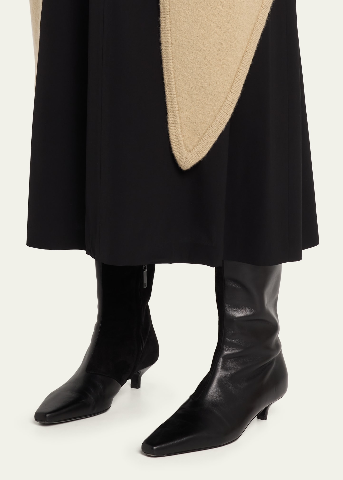 Toteme Slim Mixed Leather Knee Boots - Bergdorf Goodman