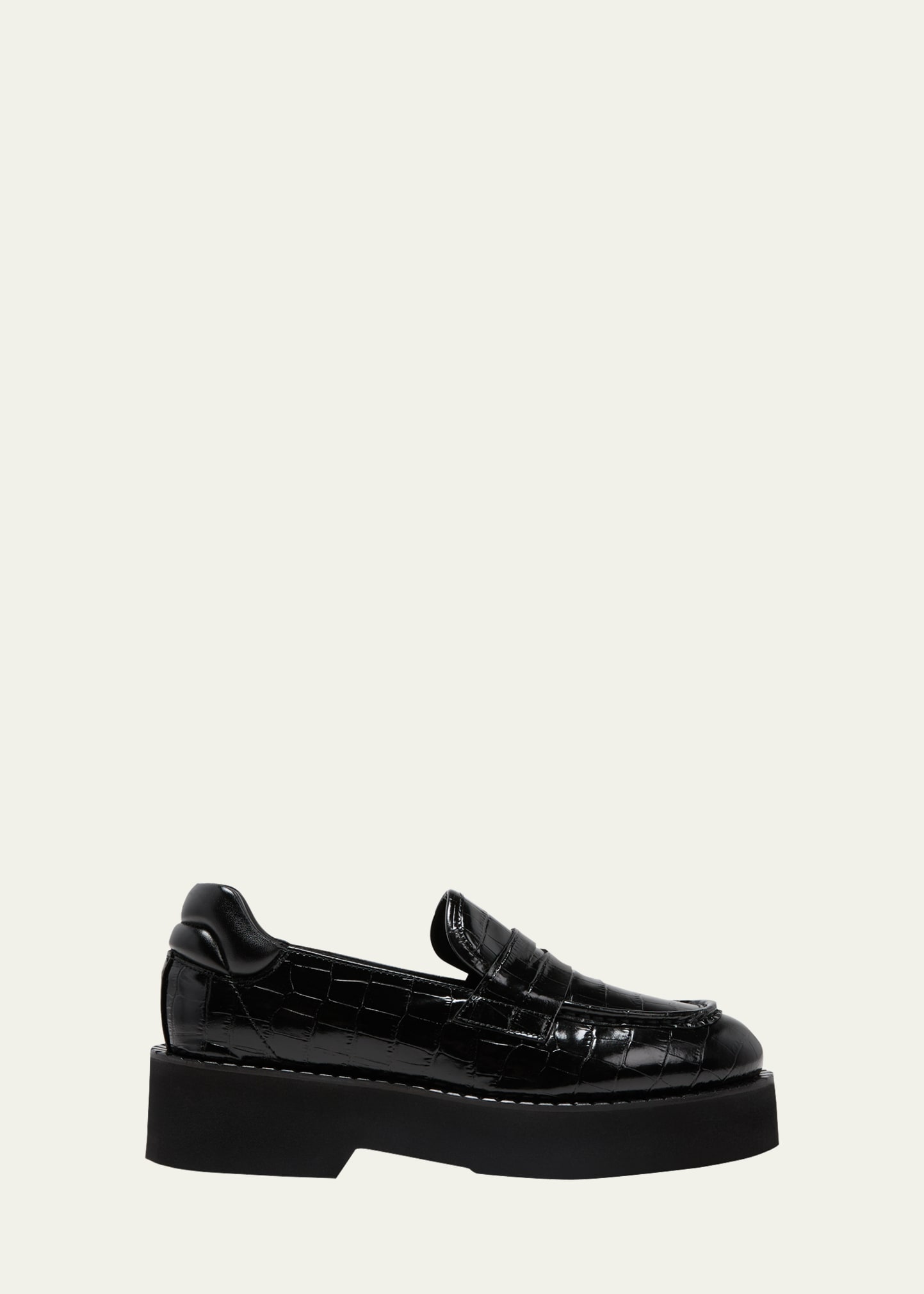 Aquatalia Marta Croco Casual Penny Loafers Bergdorf Goodman