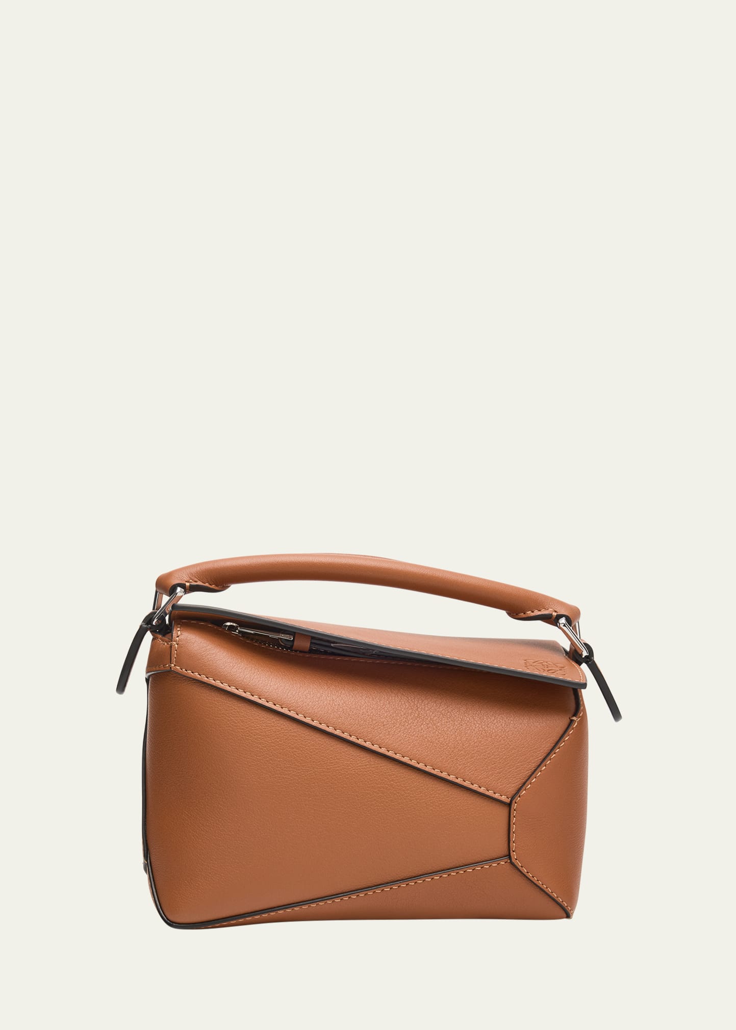 【国内発】LOEWE x Paula's Ibiza Puzzle Edge バッグ スモール LOEWE + Paula's Ibiza Puzzle Edge small leather-trimmed