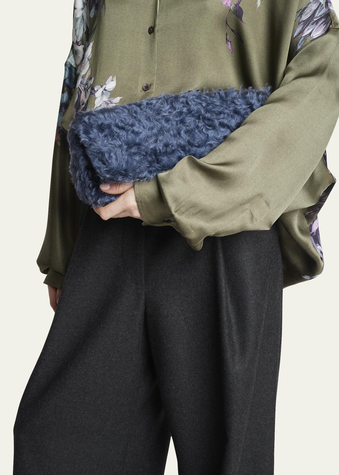 Dries Van Noten ファーバッグ Furry クラッチバッグ Dries Van Noten Faux-Fur Clutch Bag - Bergdorf Goodman