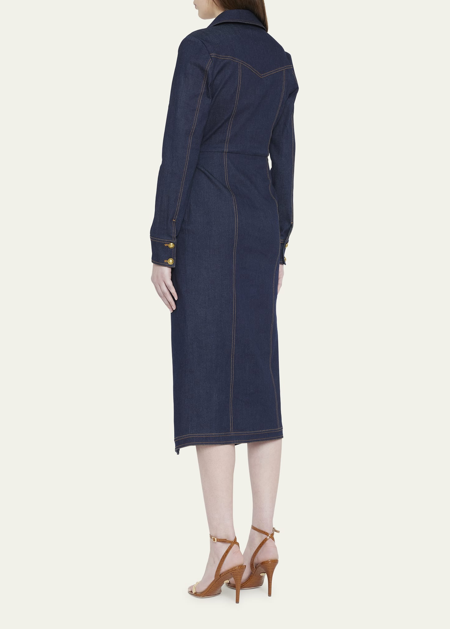 white christmas dresses Veronica Beard Raymond Denim Mini Dress | Midnight Wash main image 0