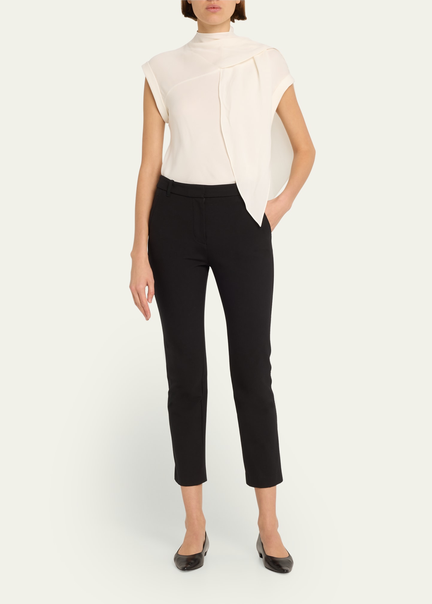 Lafayette 148 Cap Sleeve Silk Blend Top shops