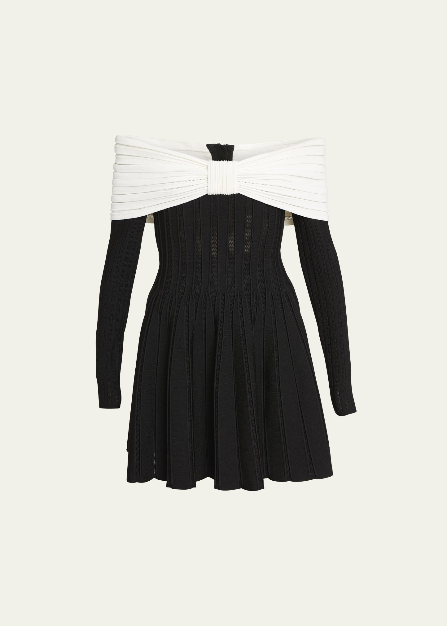 Balmain ribbed-knit mini dress - Black