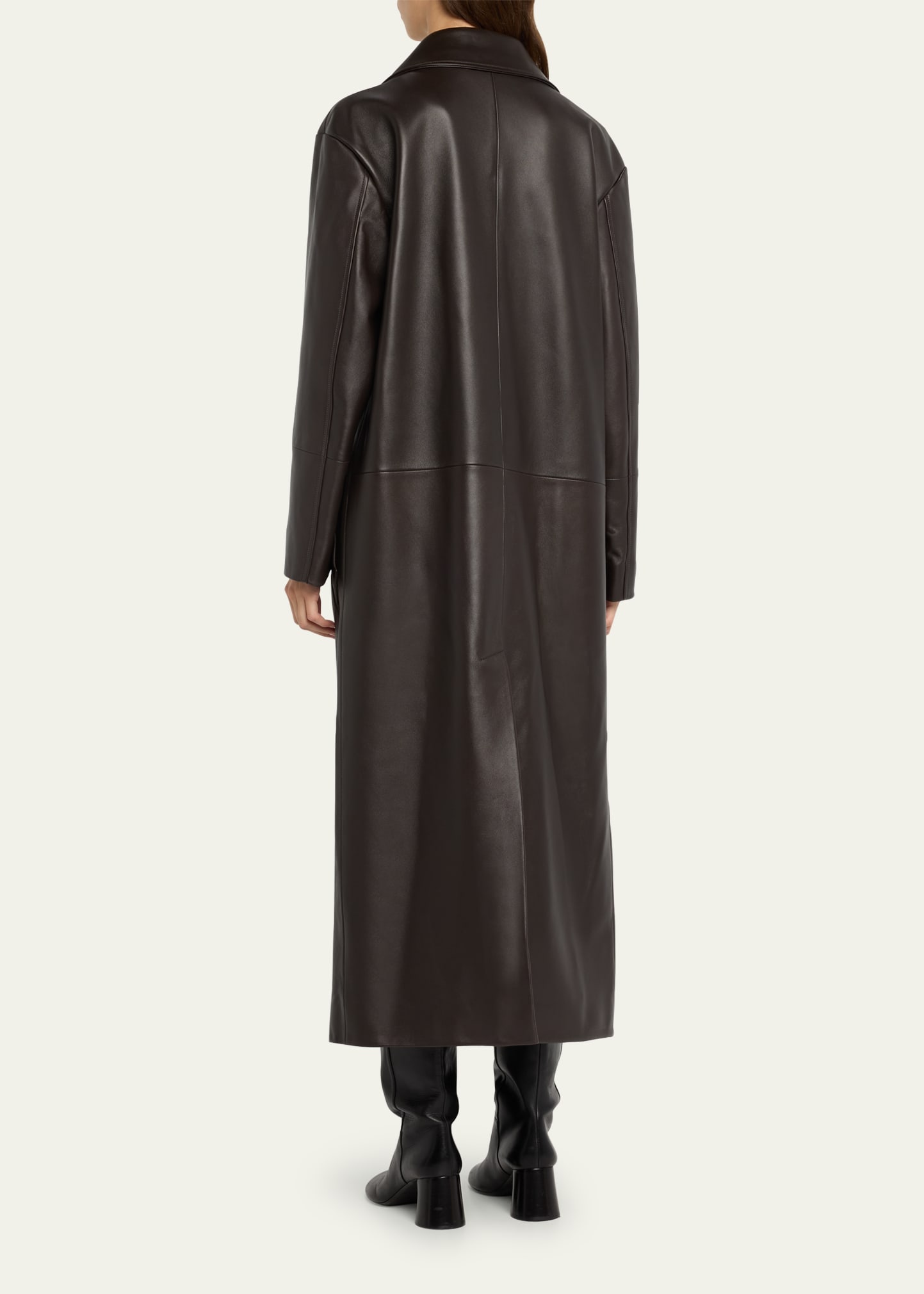 Loewe Long Leather Tailored Coat - Bergdorf Goodman