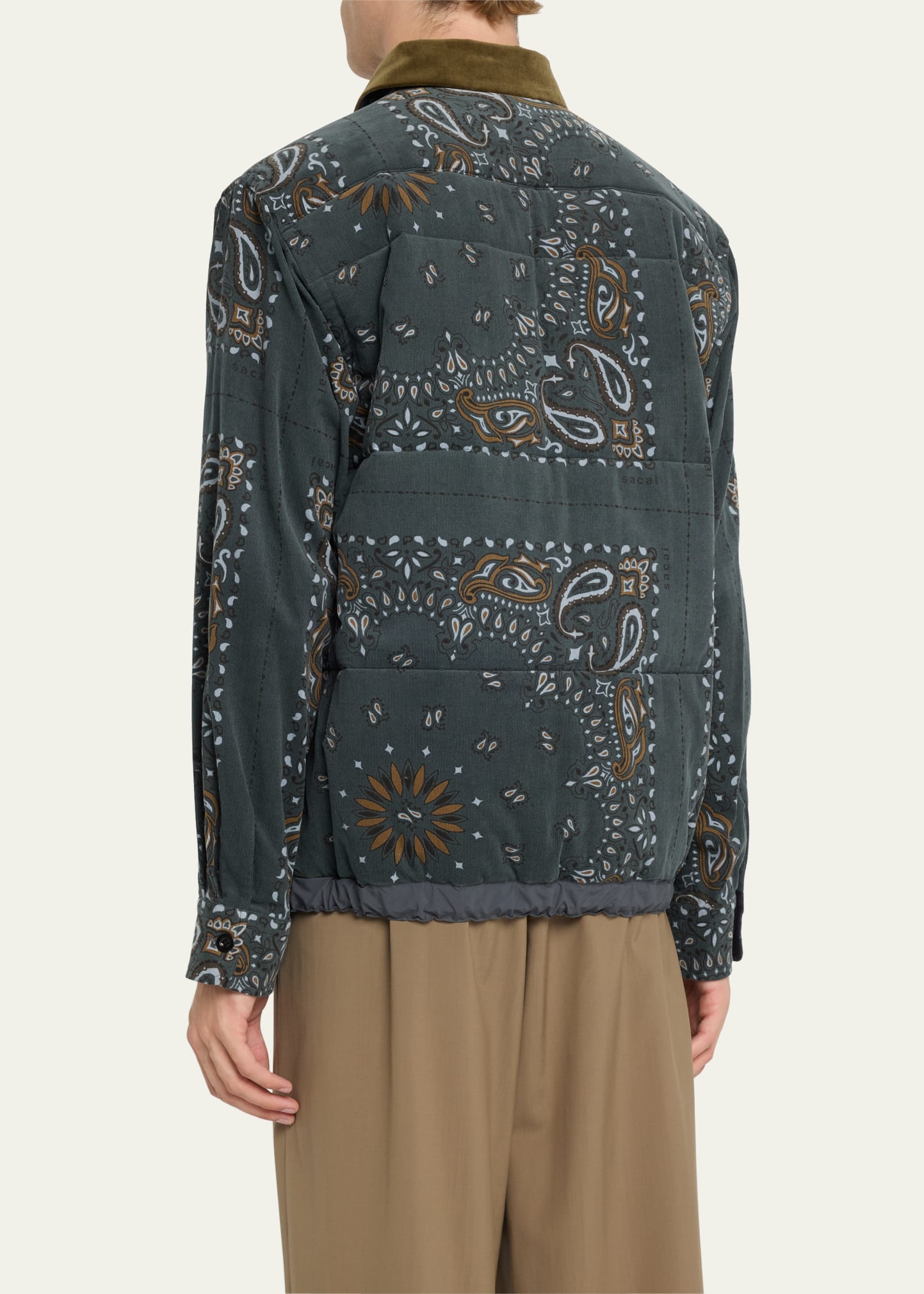 SACAI Men's Corduroy Bandana-Print Jacket - Bergdorf Goodman