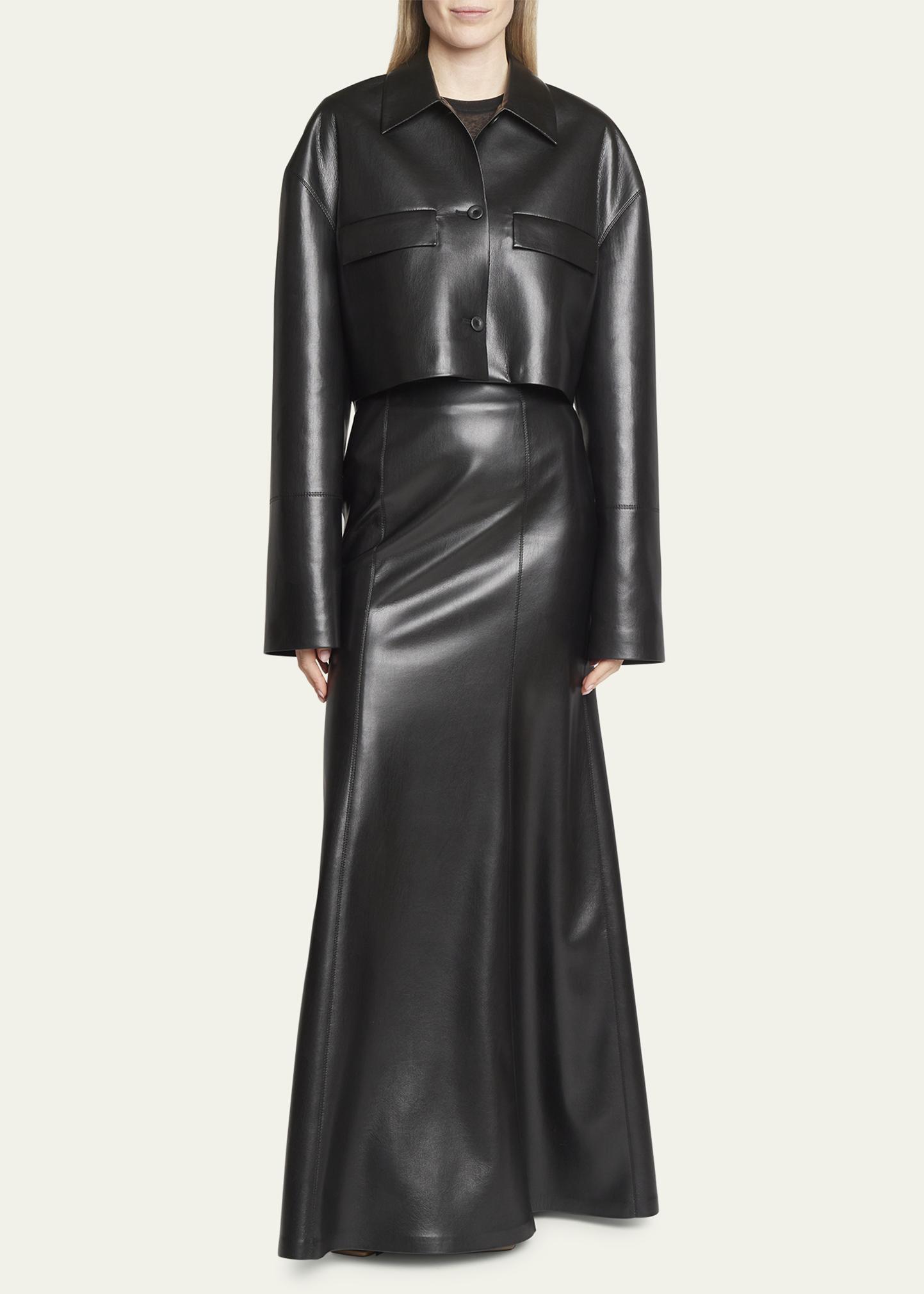 Nanushka Holleen Vegan Leather Cropped Jacket - Bergdorf Goodman