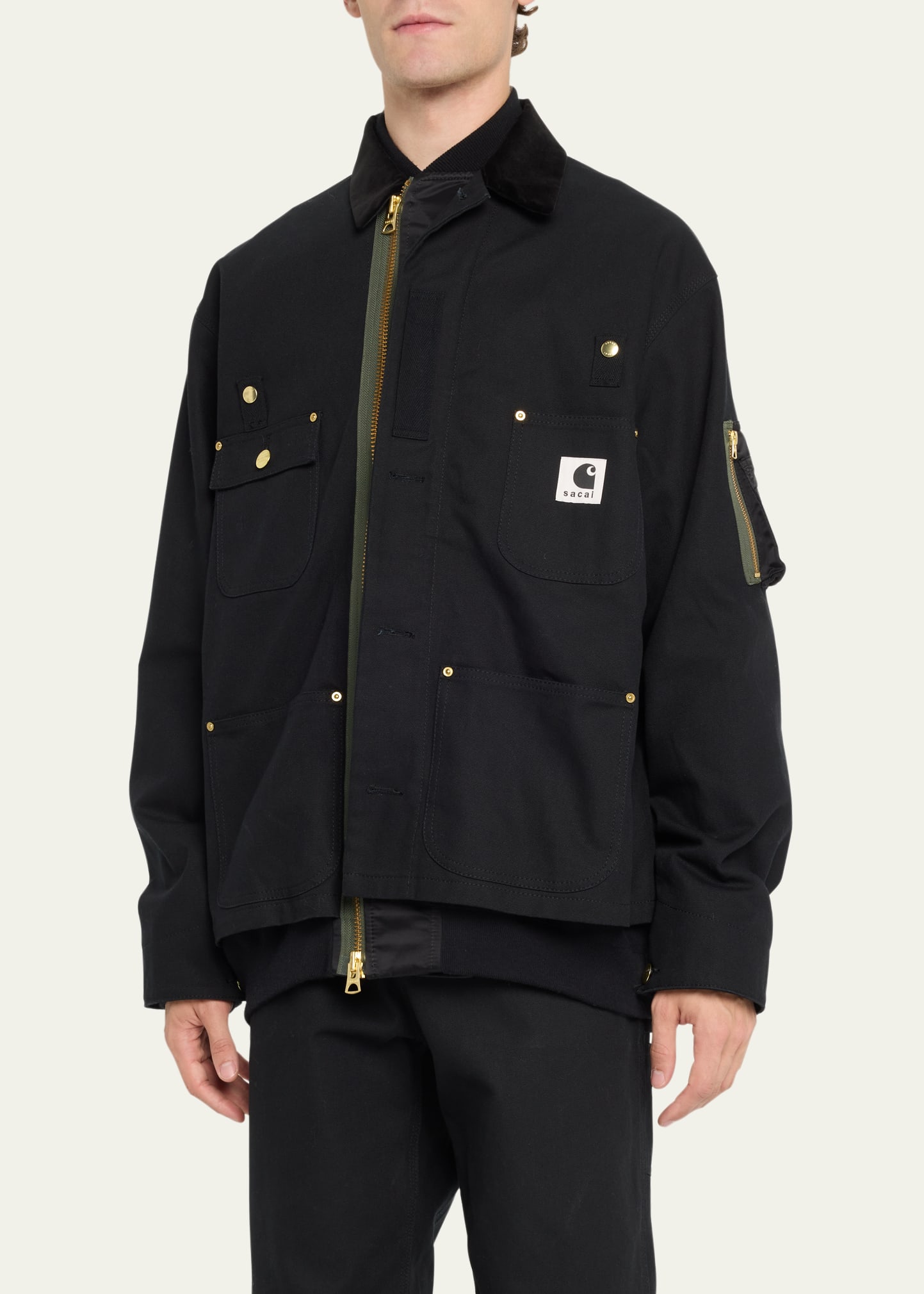 SACAI x Carhartt WIP Men's Canvas MA-1 Detroit Jacket