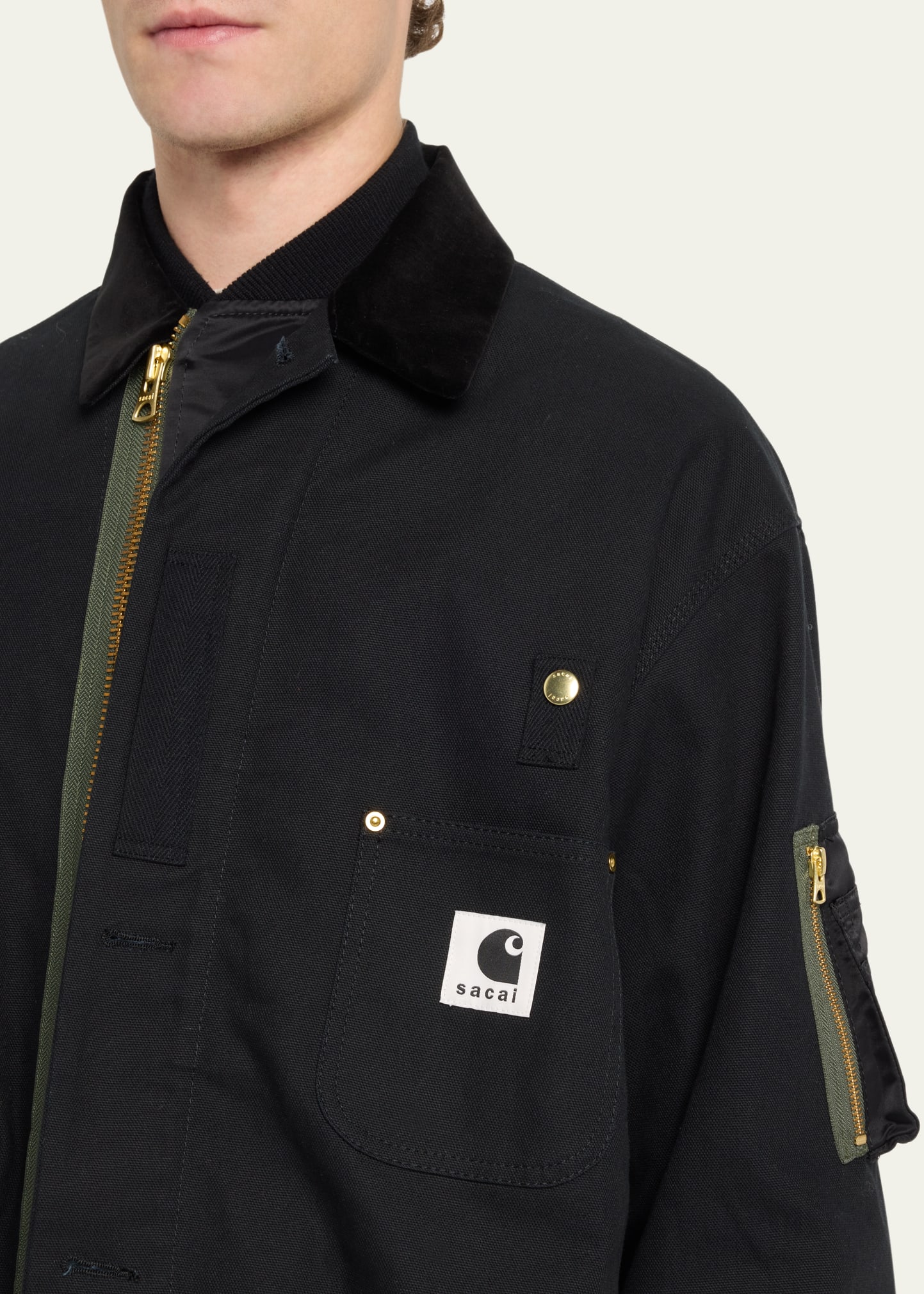 ジャケット・アウター sacai Carhartt Canvas x MA-1 Detroit Sacai x Carhartt WIP Women's Canvas MA-1 Detroit Jacket