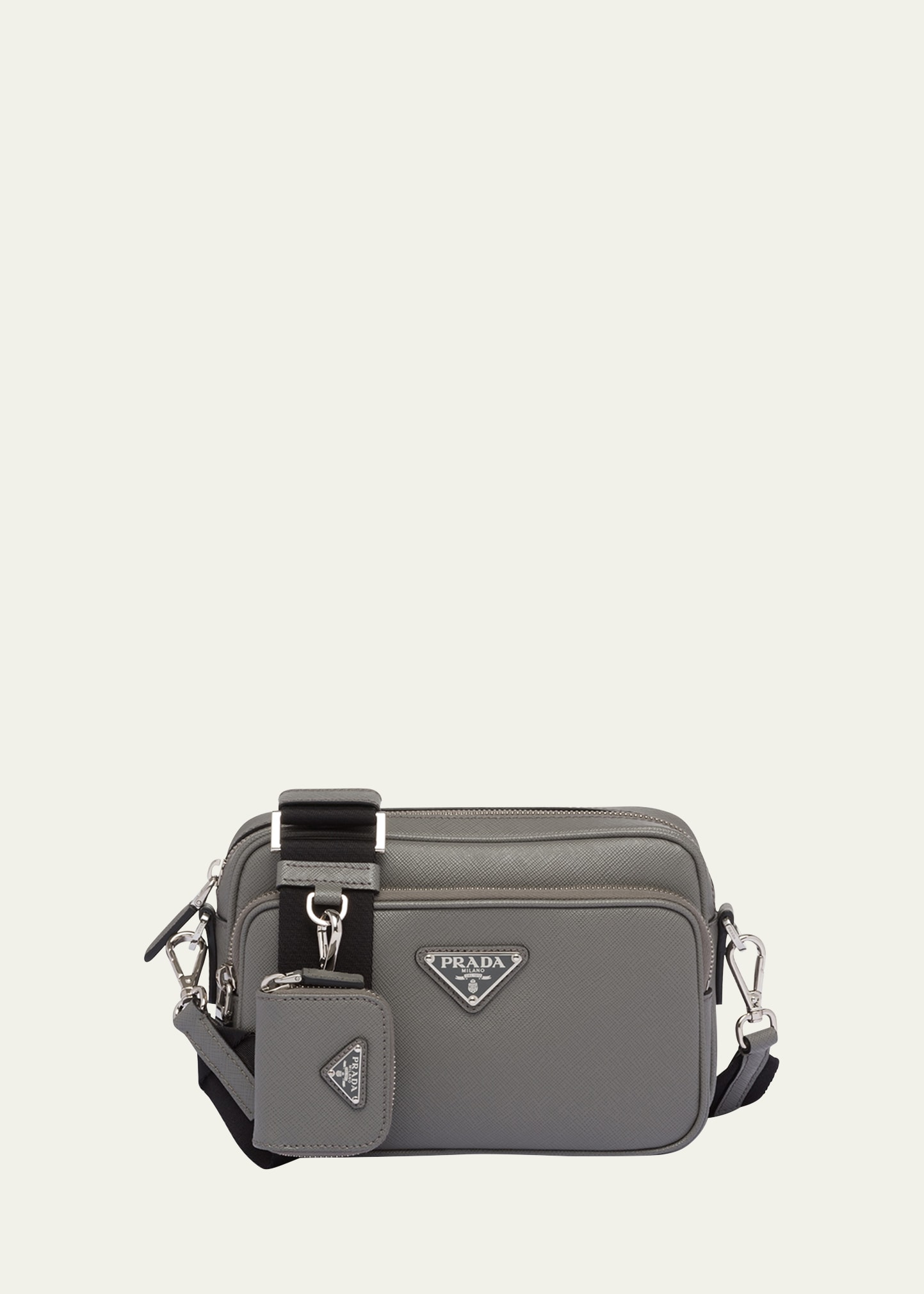 Prada Saffiano Lux Crossbody Bag, Black (Nero) - Bergdorf Goodman
