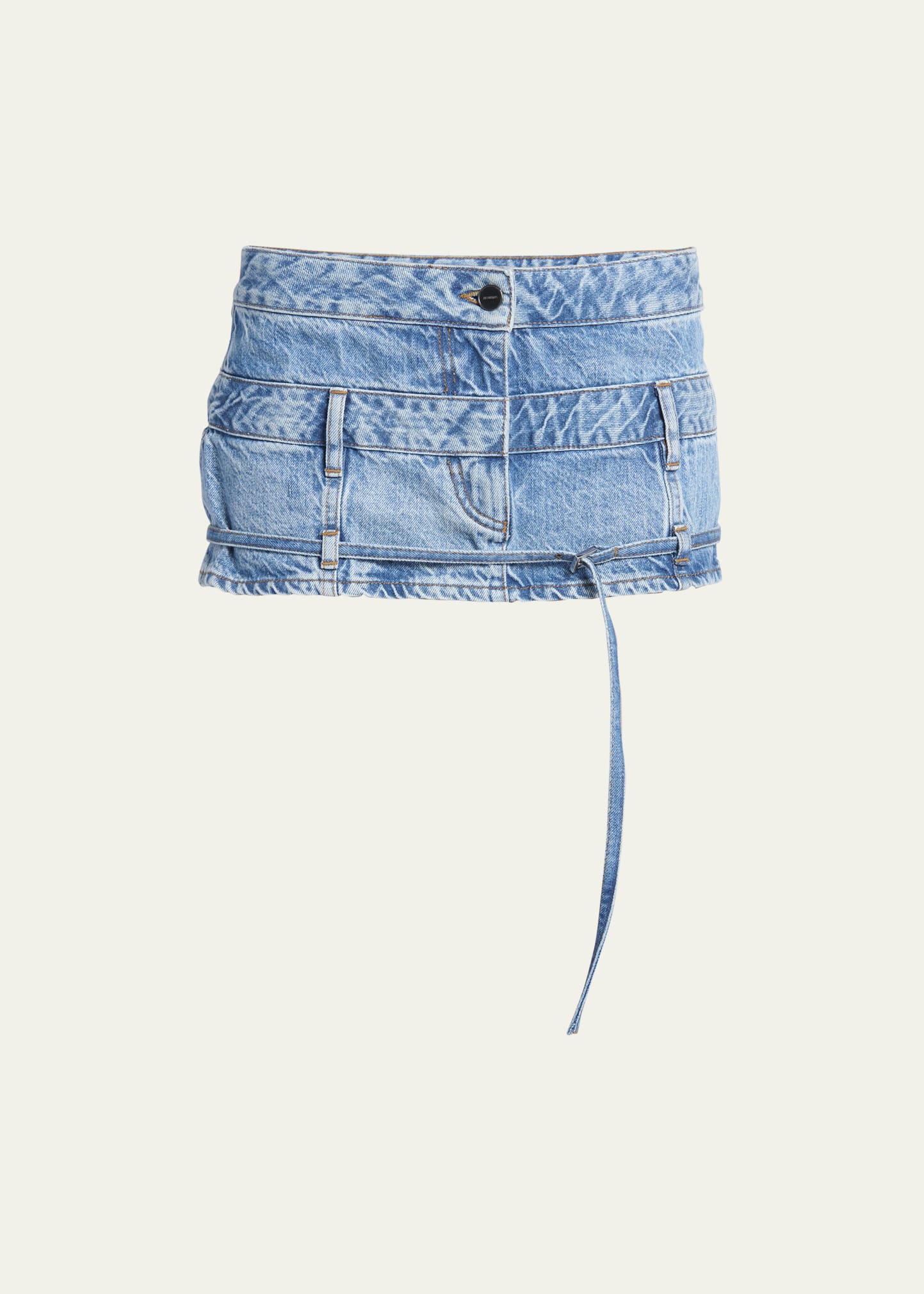 Denim mini skirt, Blue - Sisley