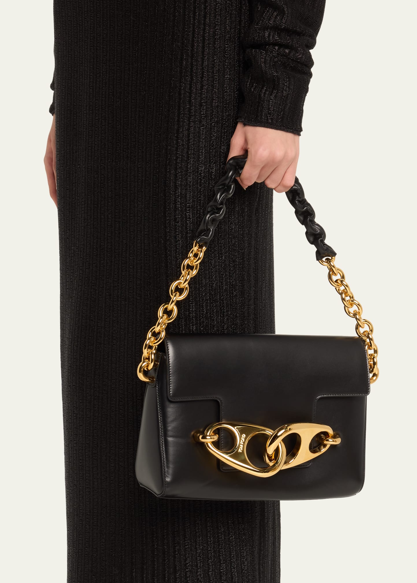 TOM FORD Medium Label Quilted Nylon Crossbody Bag - Bergdorf Goodman