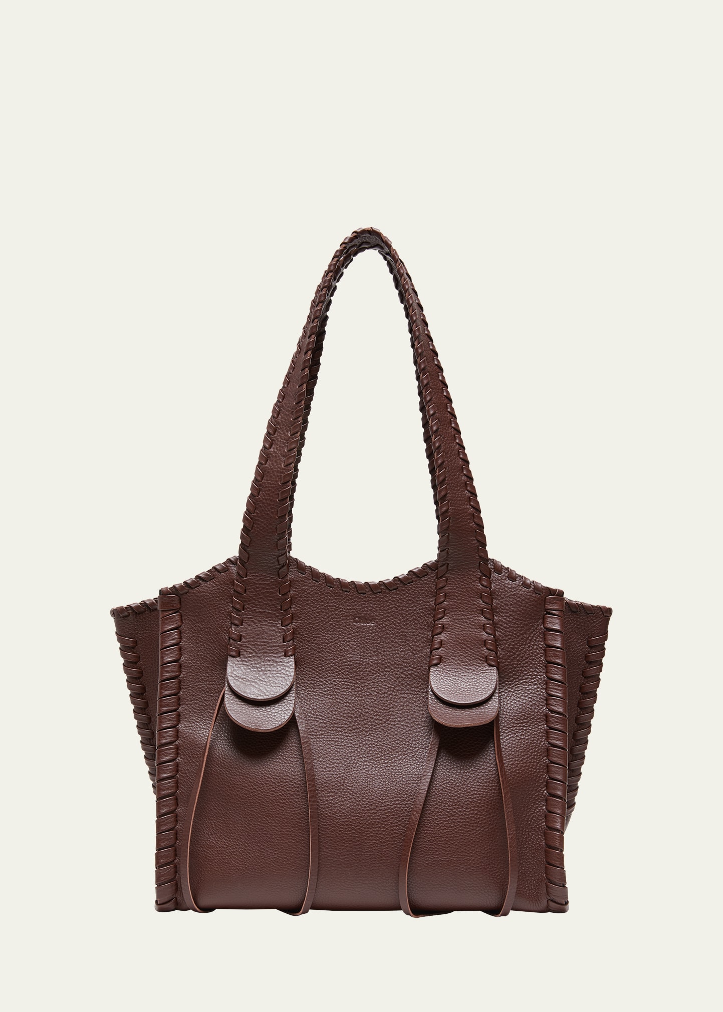 Medium Bucket Bag- Nude Calfskin