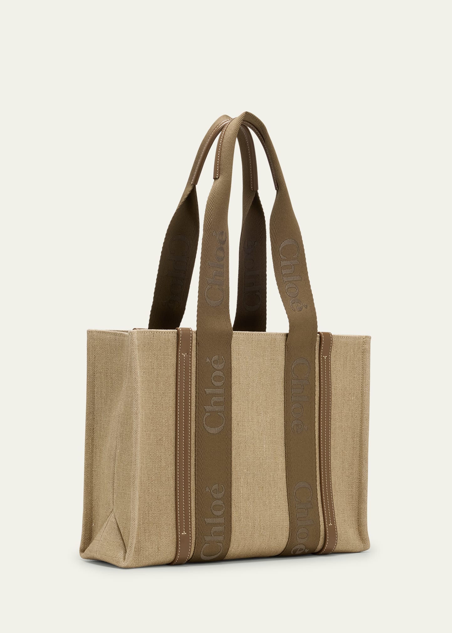 Chloé WOODY MEDIUM TOT Chloé Woody Medium Canvas Tote | Bloomingdale's