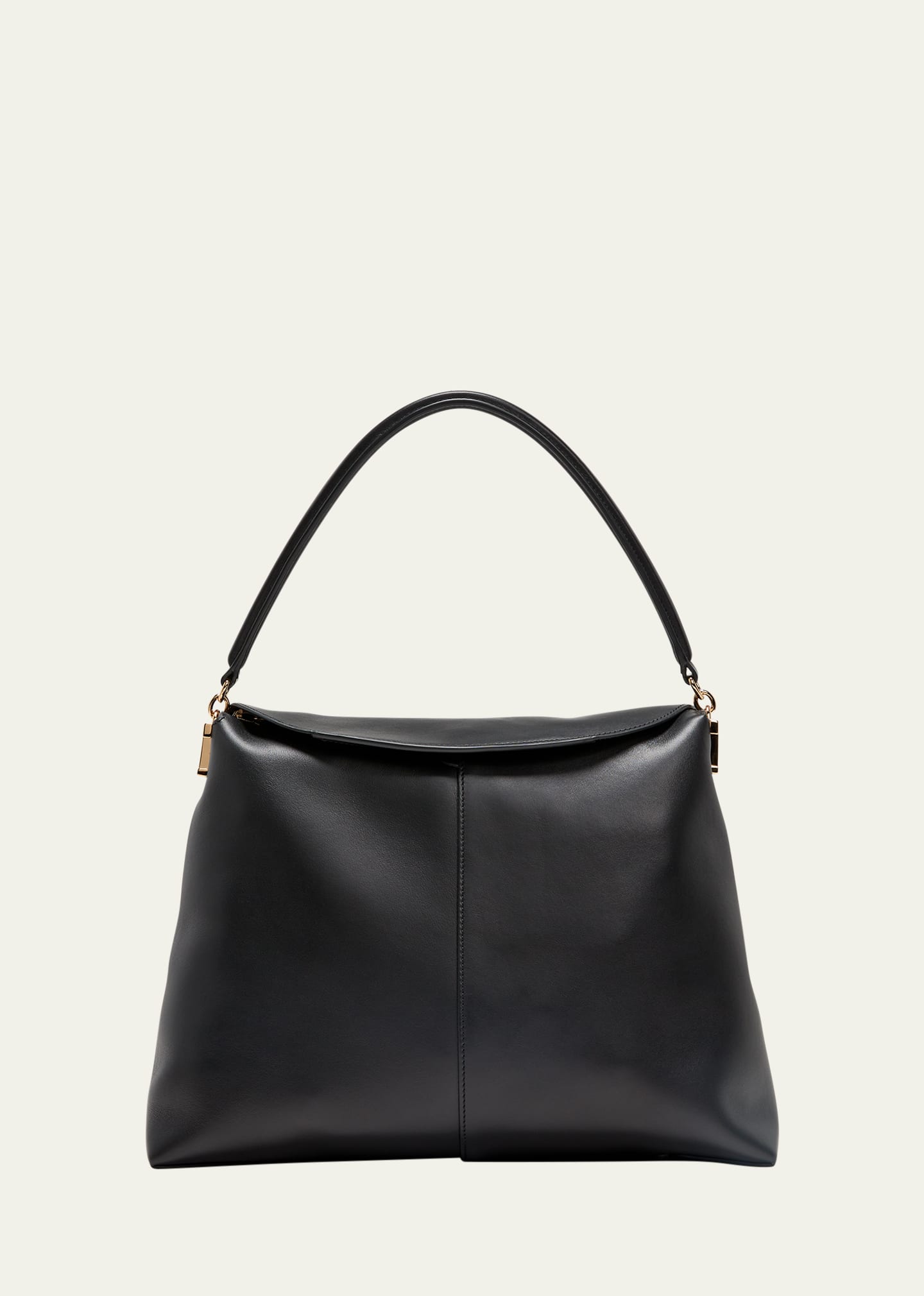 AllSaints Leather Shoulder Bag - Black Shoulder Bags, Handbags