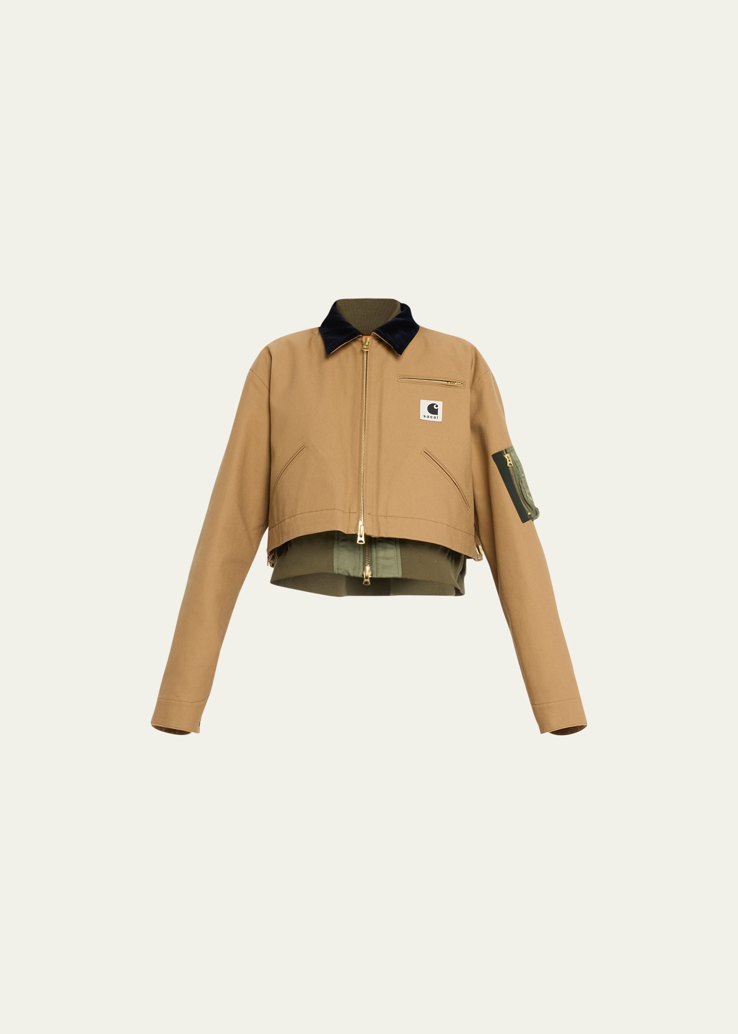 SACAI x Carhartt WIP Collared Canvas Layered Bomber Jacket