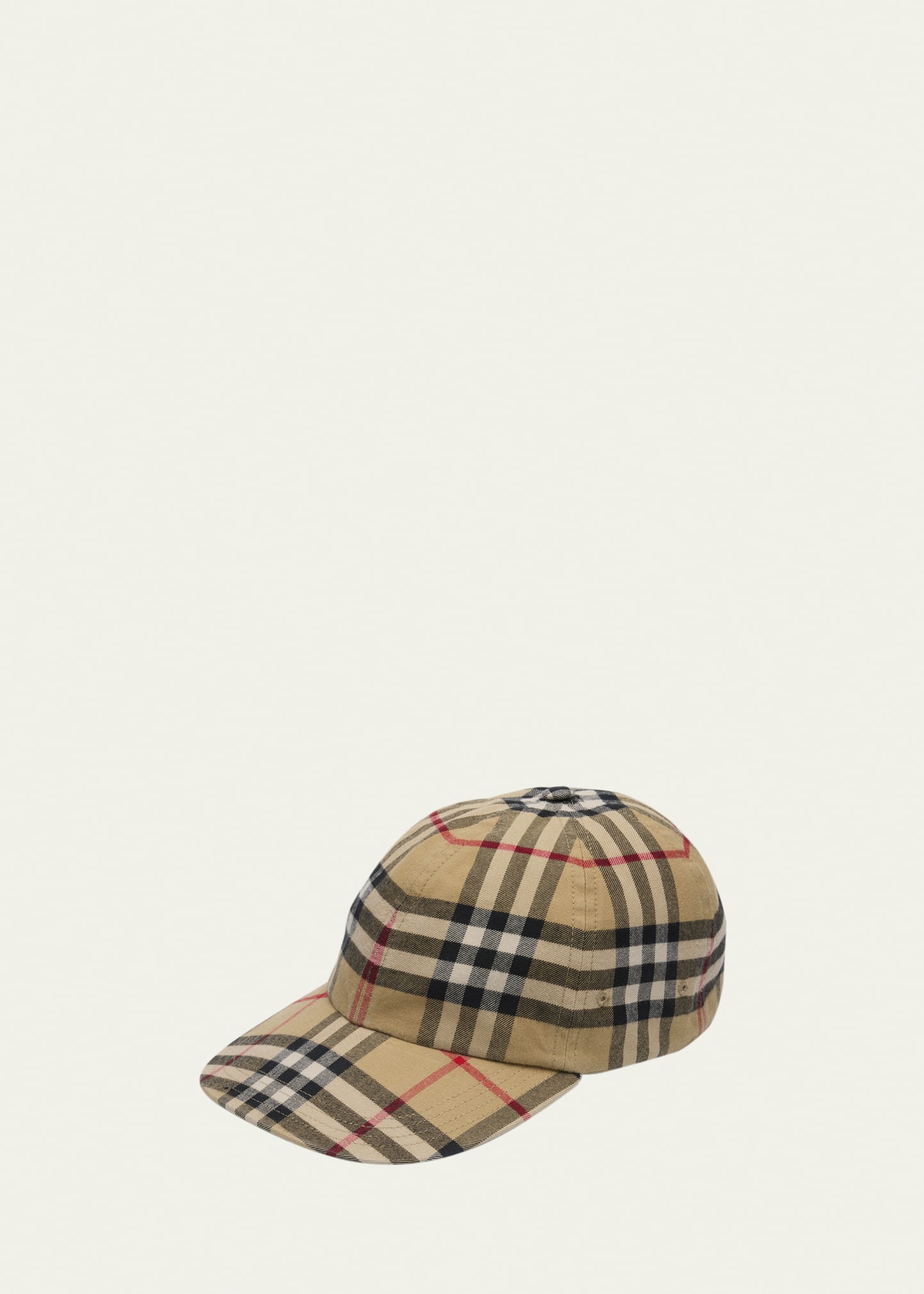 Burberry Men's Vintage Check Cotton Baseball Cap