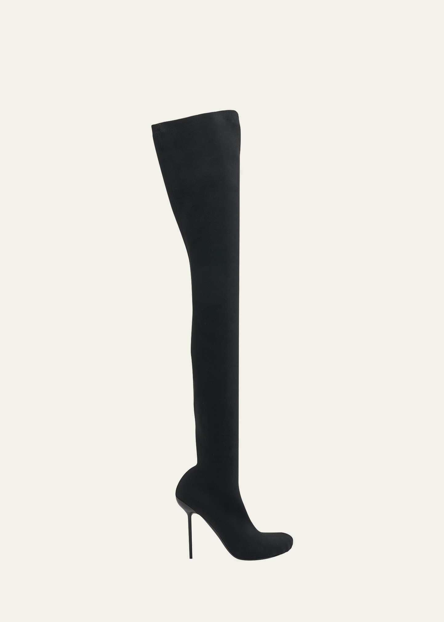 Balenciaga V Slip Stretch-lace Thong - Black