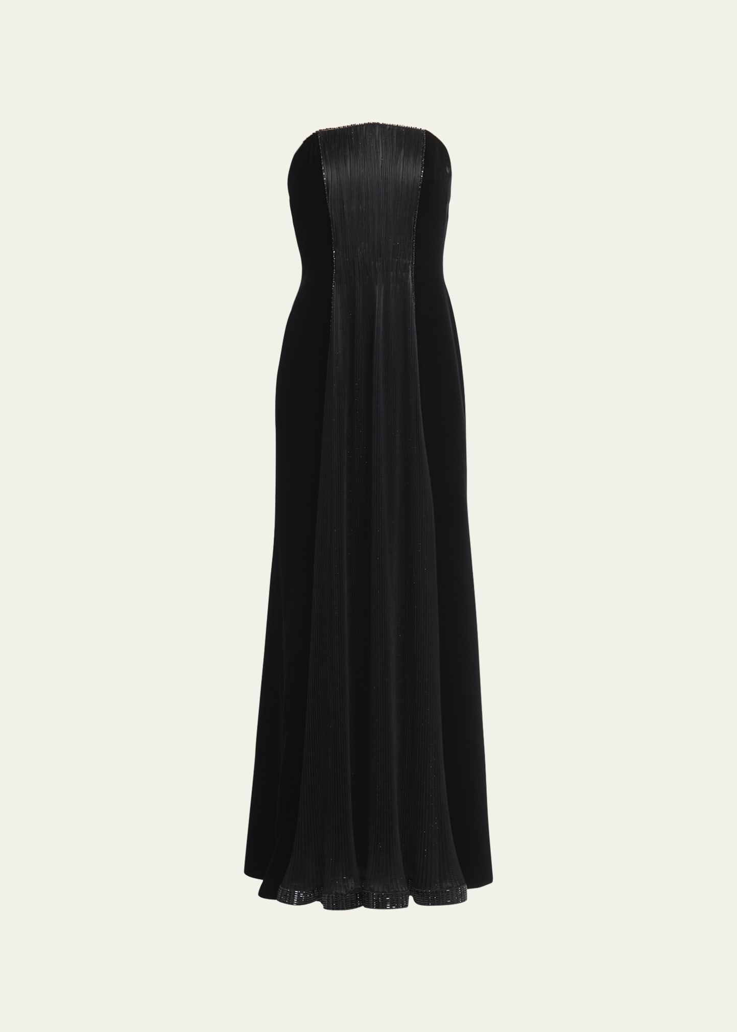 armani black velvet dress Giorgio Armani One-Shoulder Velvet Dress