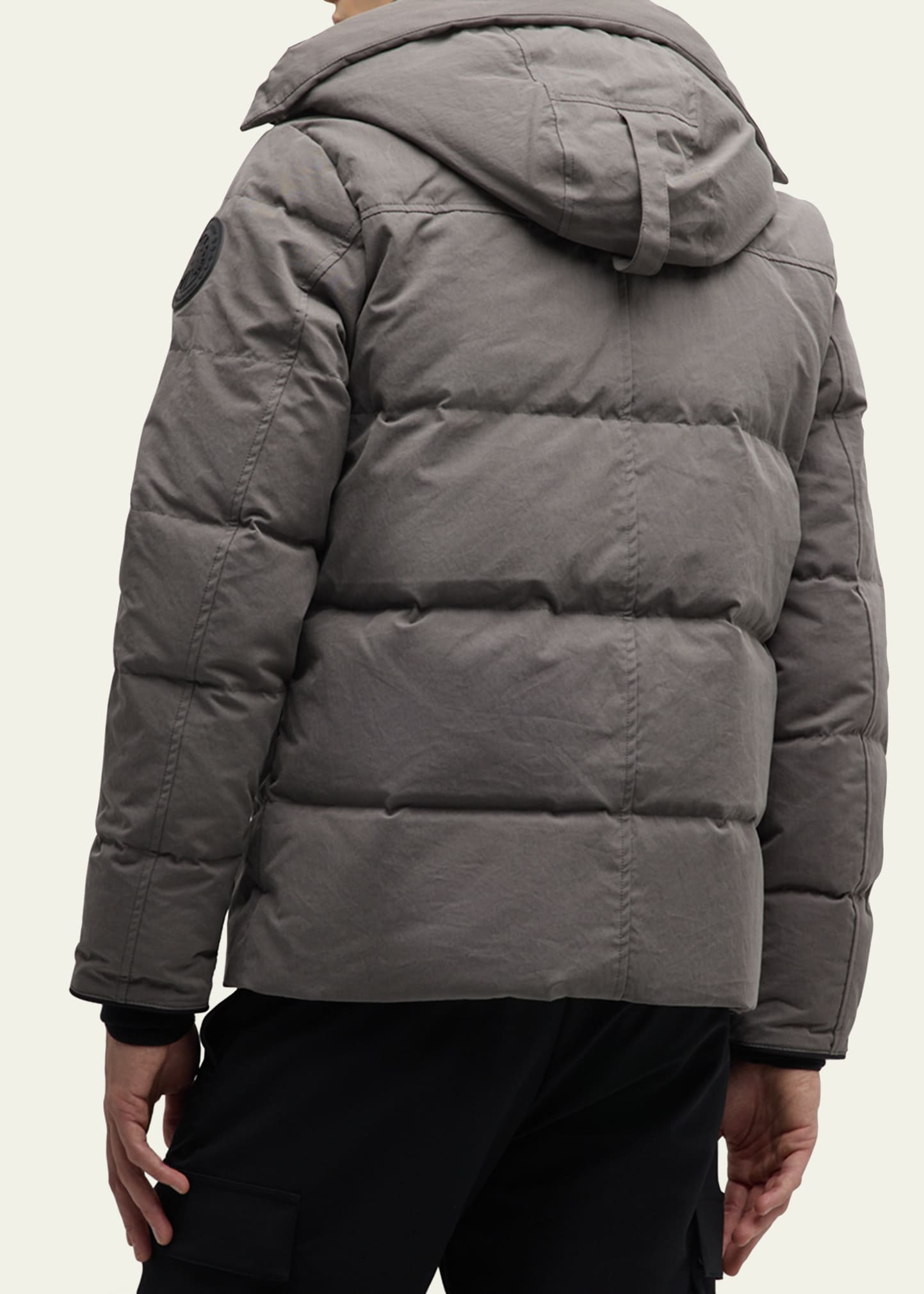 viavanda ダウン　偏光グレー Canada Goose Men's Coated Wyndham Black Label Parka - Bergdorf Goodman
