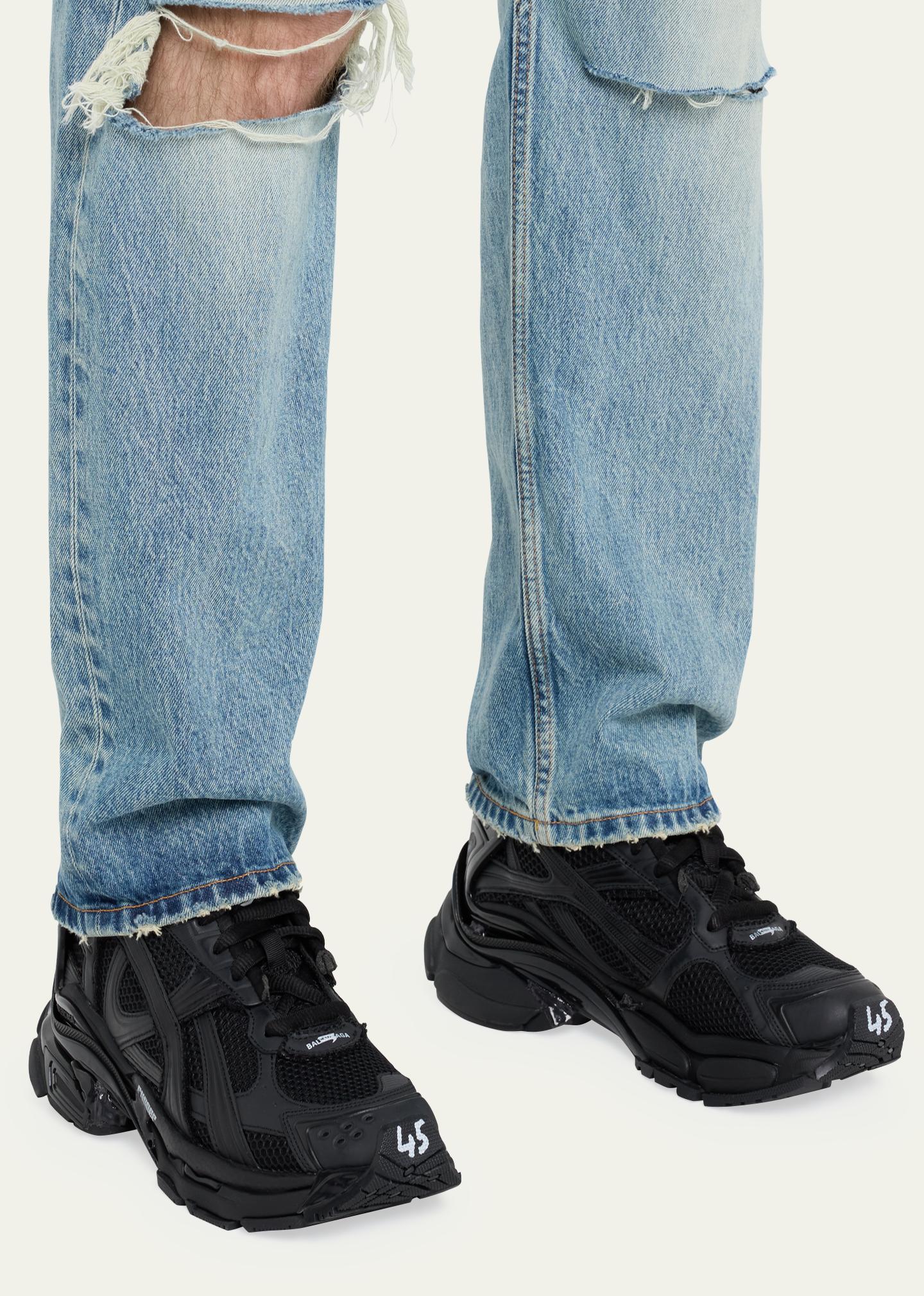 BALENCIAGA MEN’S RUNNER SNEAKER IN BLACK Runner Balenciaga Black And White Shoes Balenciaga Men main image 3