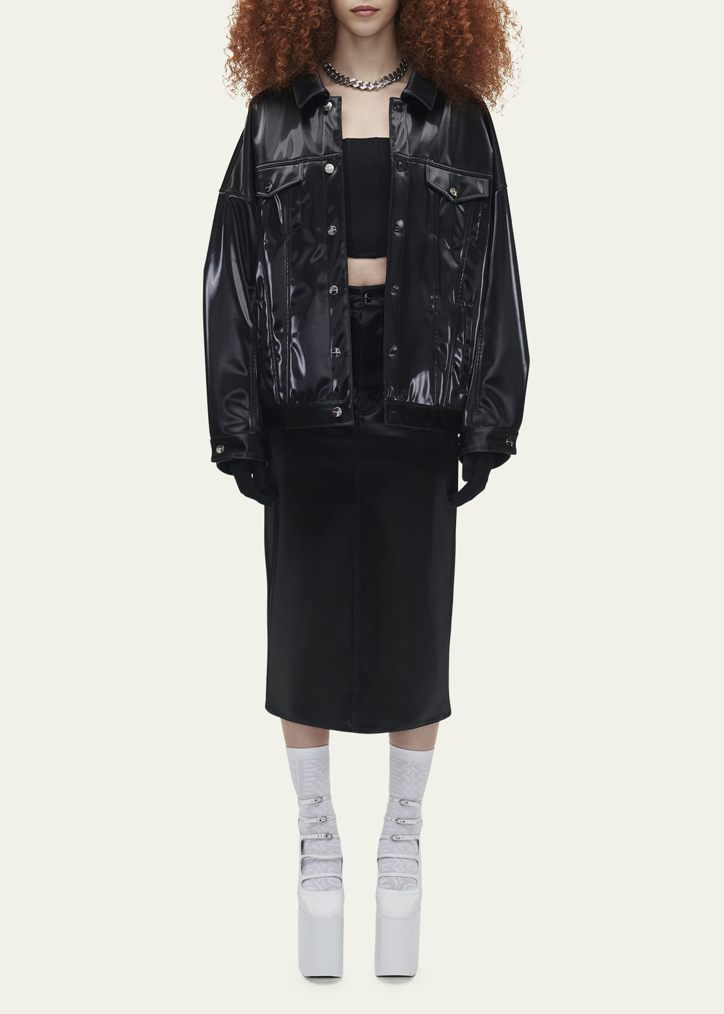 Marc Jacobs Reflective Trucker Jacket - Bergdorf Goodman