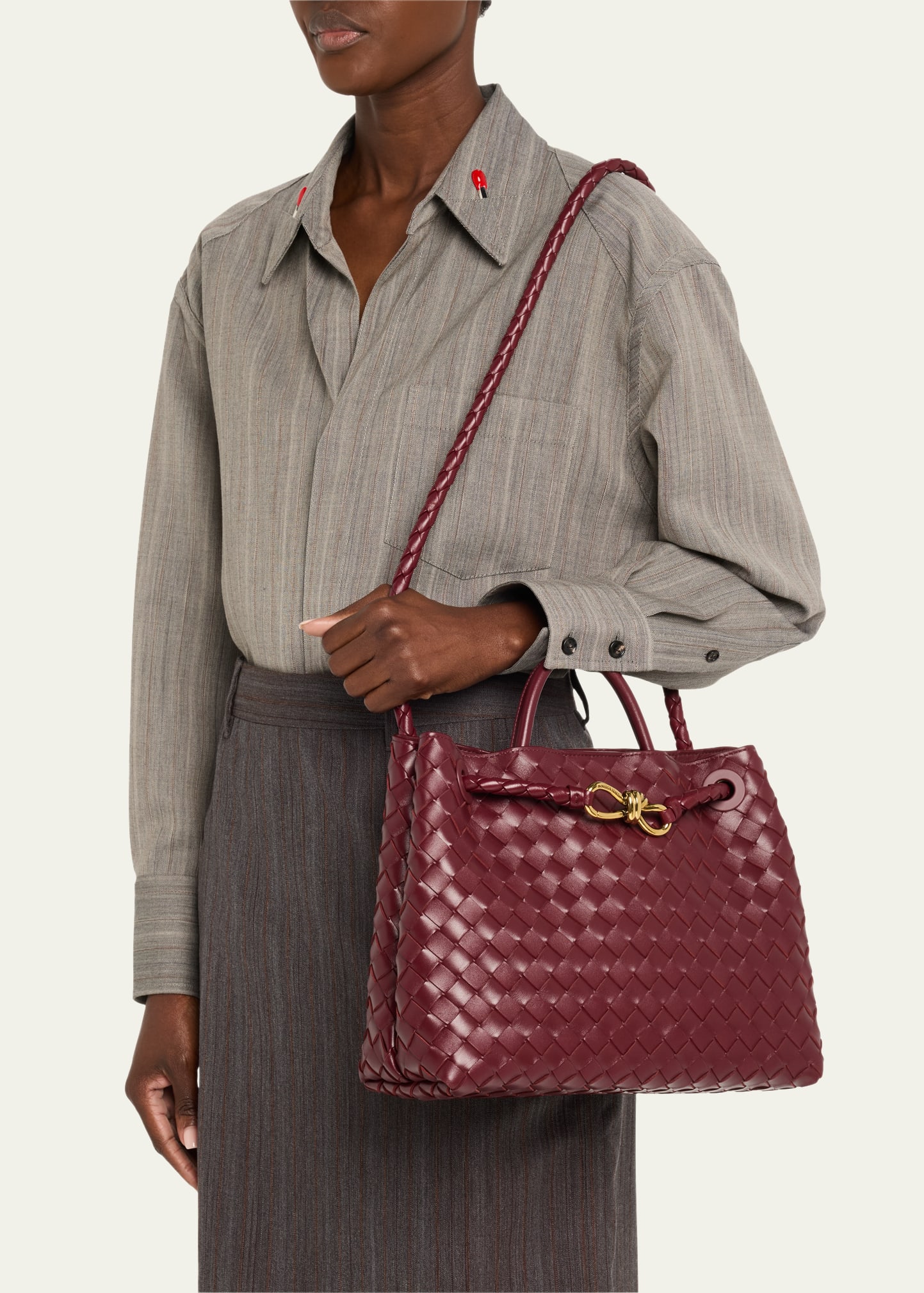 Bottega Veneta Andiamo Medium Top-Handle Bag - Bergdorf Goodman