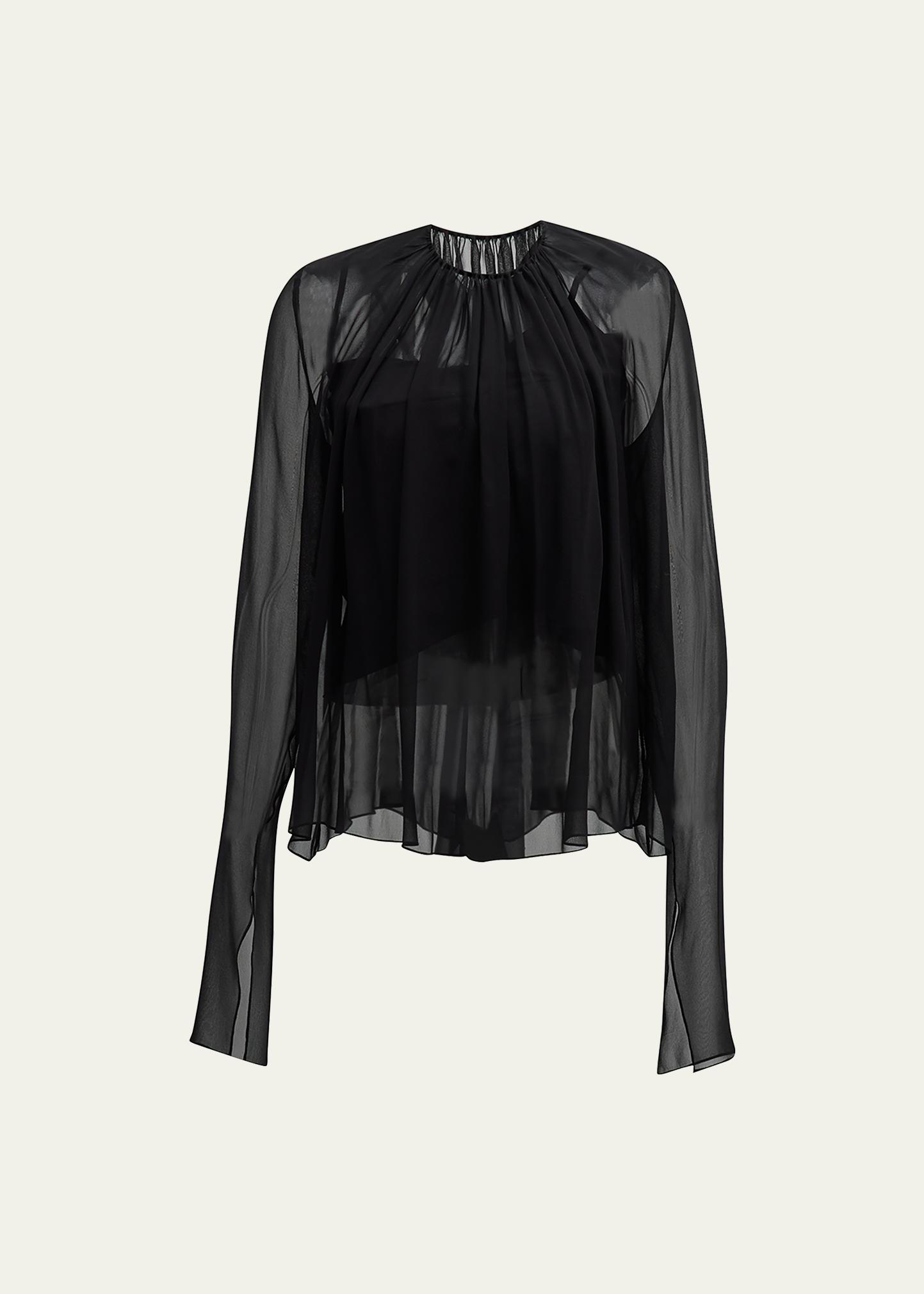 Jason Wu Collection Tie Neck Chiffon Blouse - Bergdorf Goodman