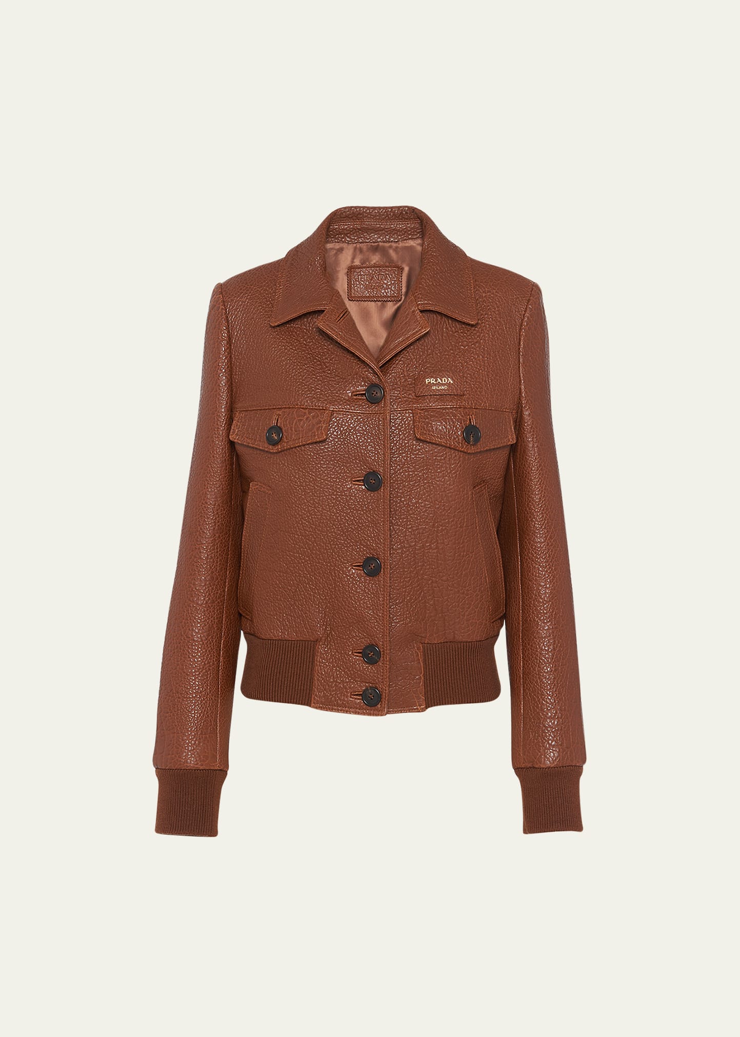 Prada Napa Leather Jacket - Bergdorf Goodman