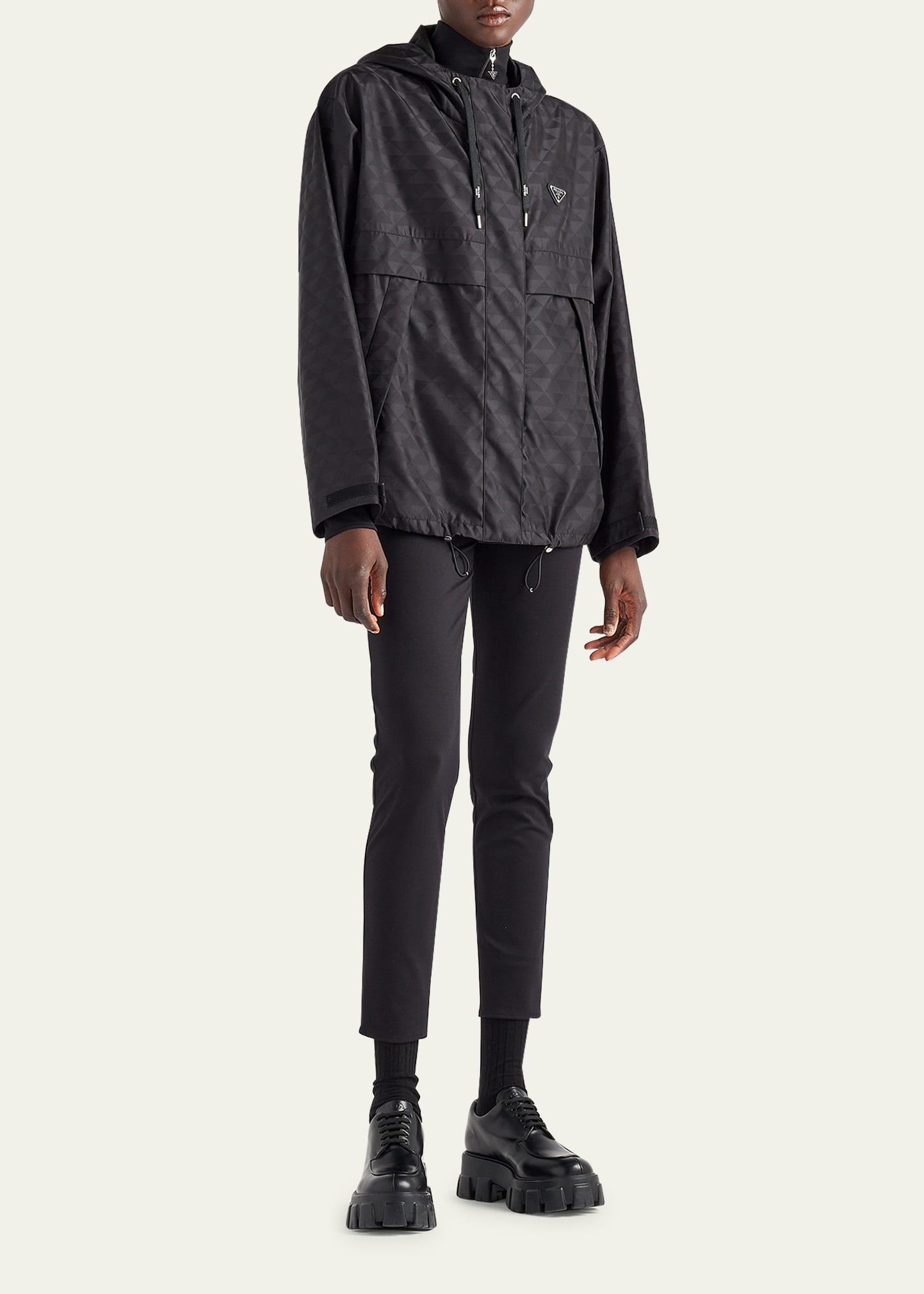 Prada Printed Nylon Zip-Front Jacket - Bergdorf Goodman
